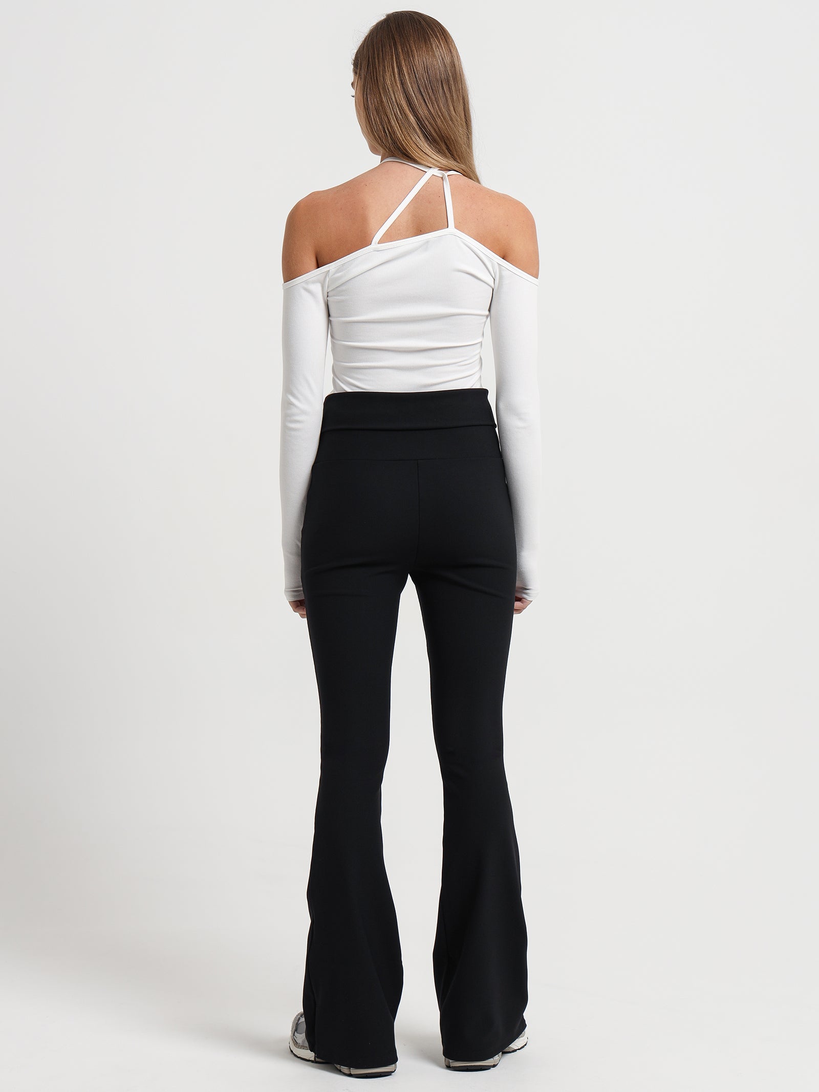 Rima Rib Ponte Pants in Black