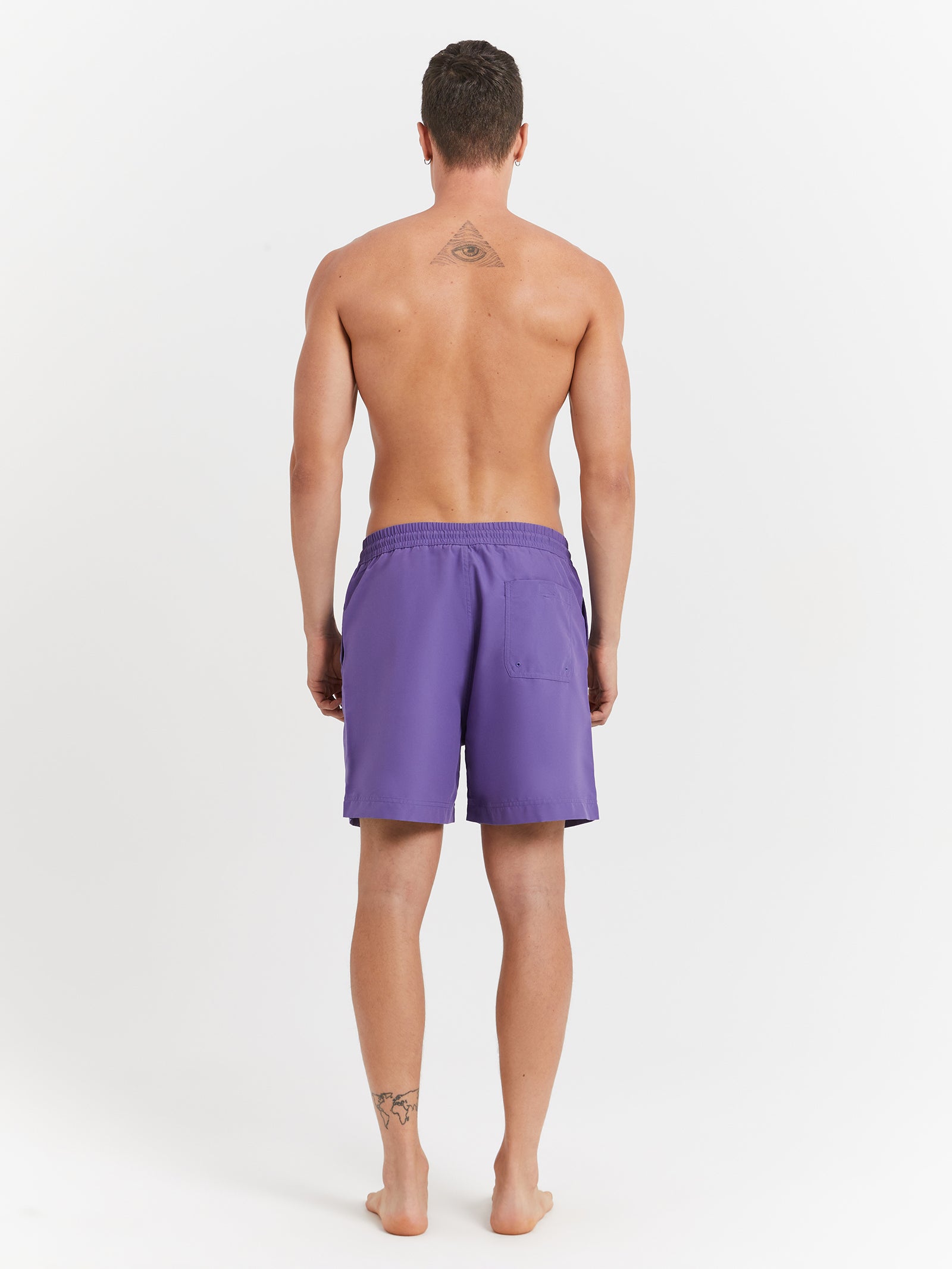 Chase Swim Trunks in Arrenga Purple & Gold