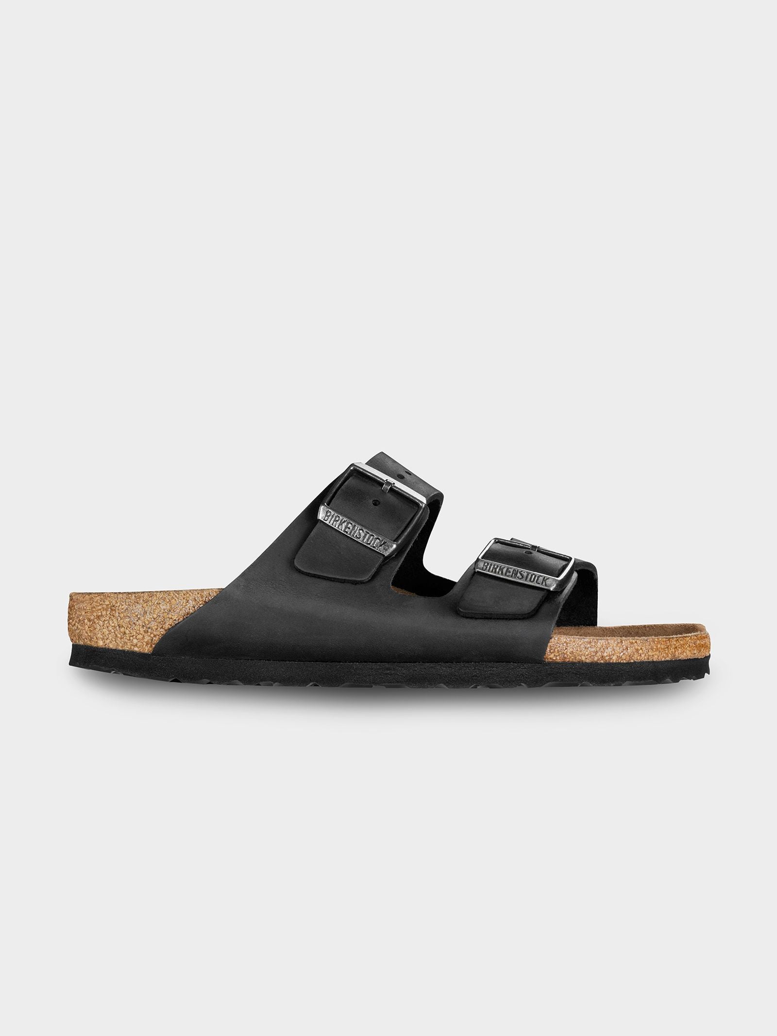 Mens Arizona Two Strap Sandal in Black