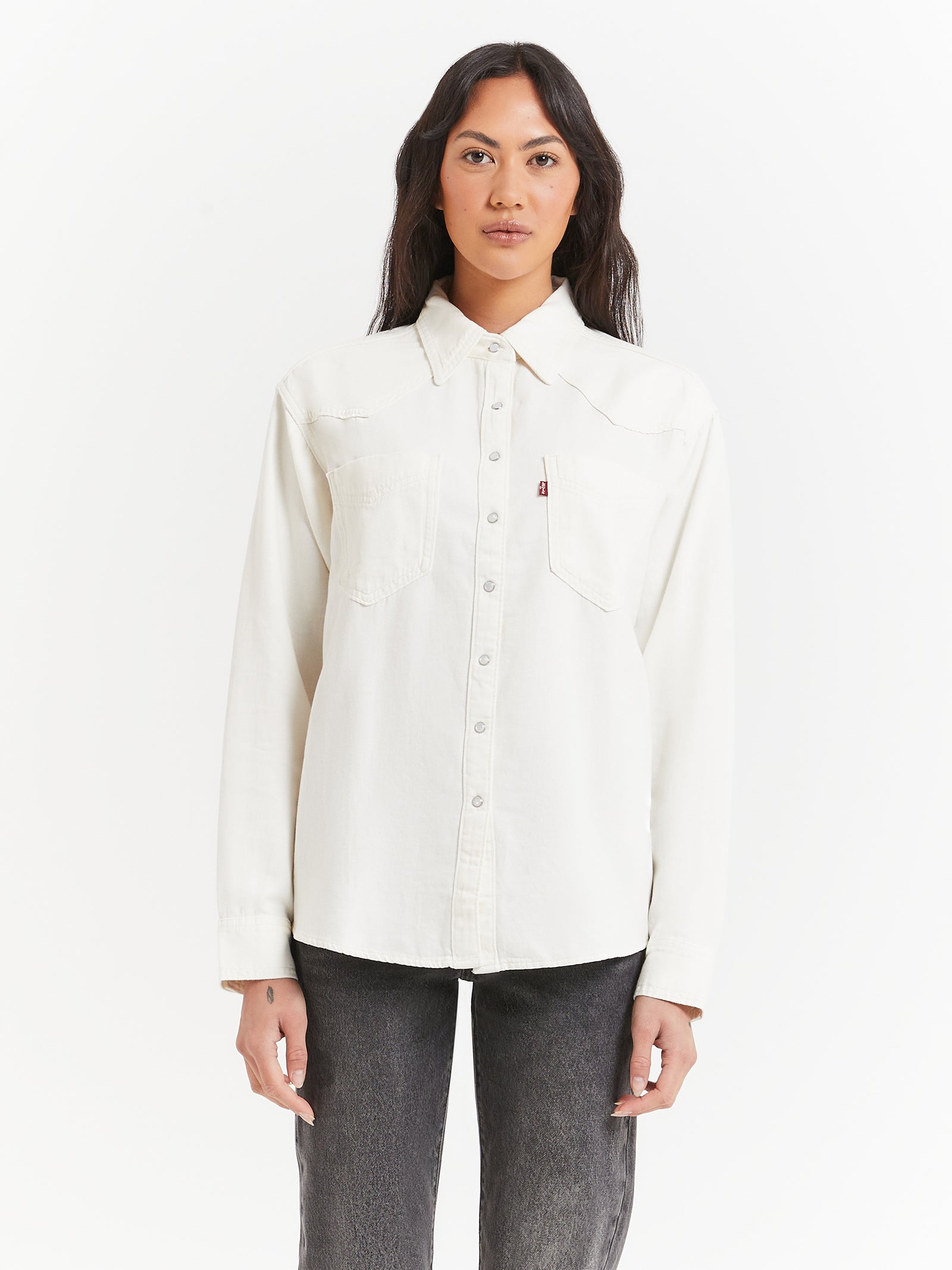 Donovan Western Shirt in Ecru