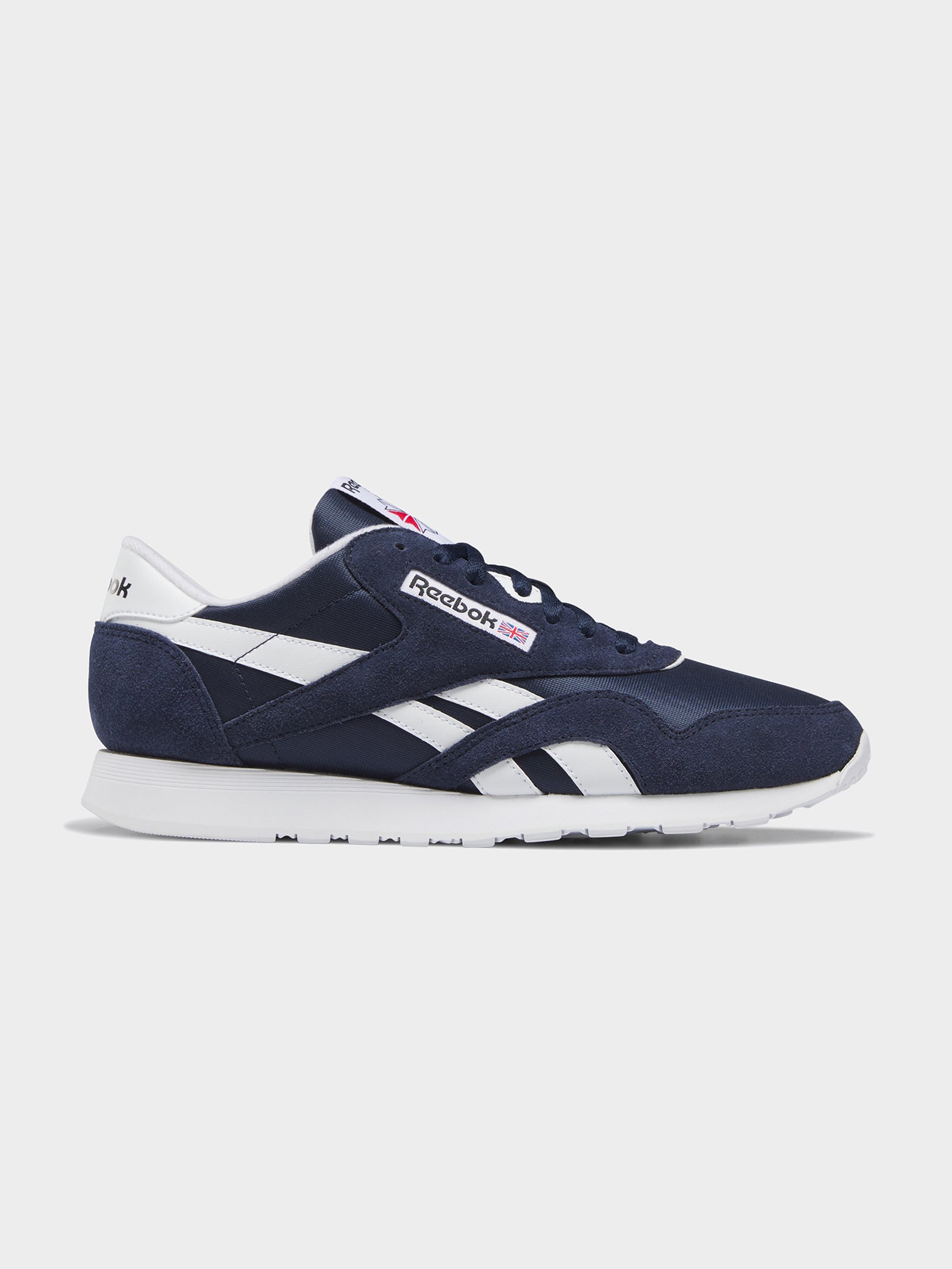 Unisex Classic Nylon Sneakers in Navy & White