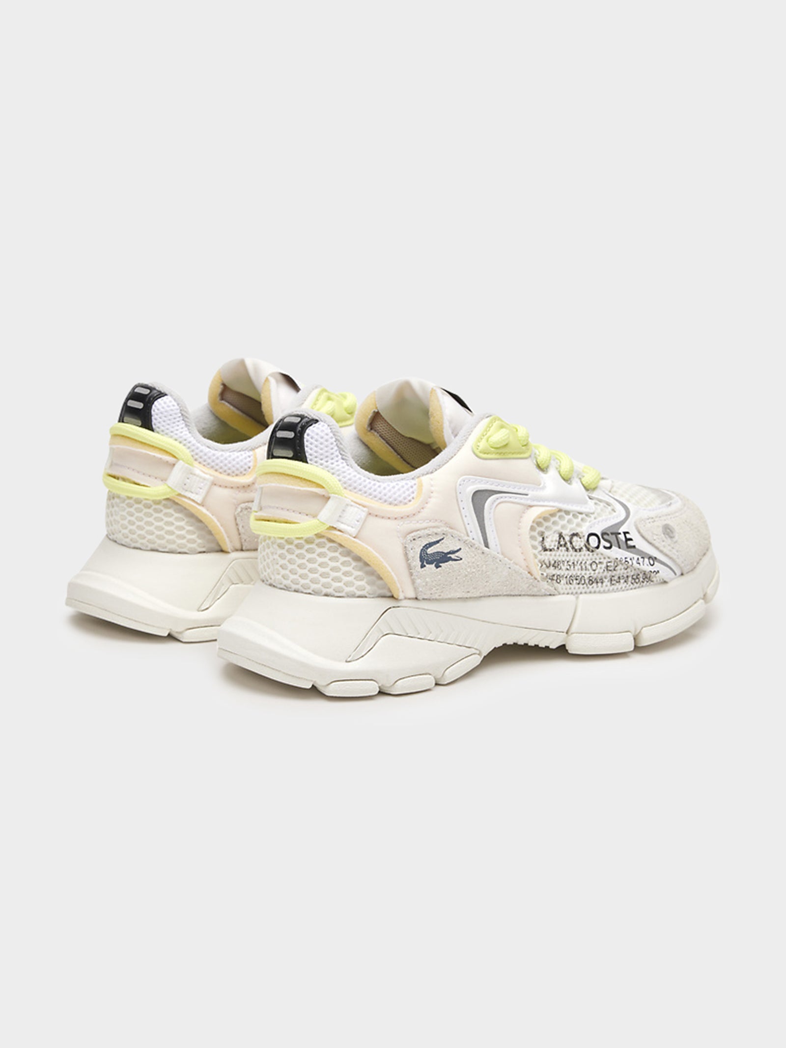 Womens L003 Neo Sneakers in White & Yellow