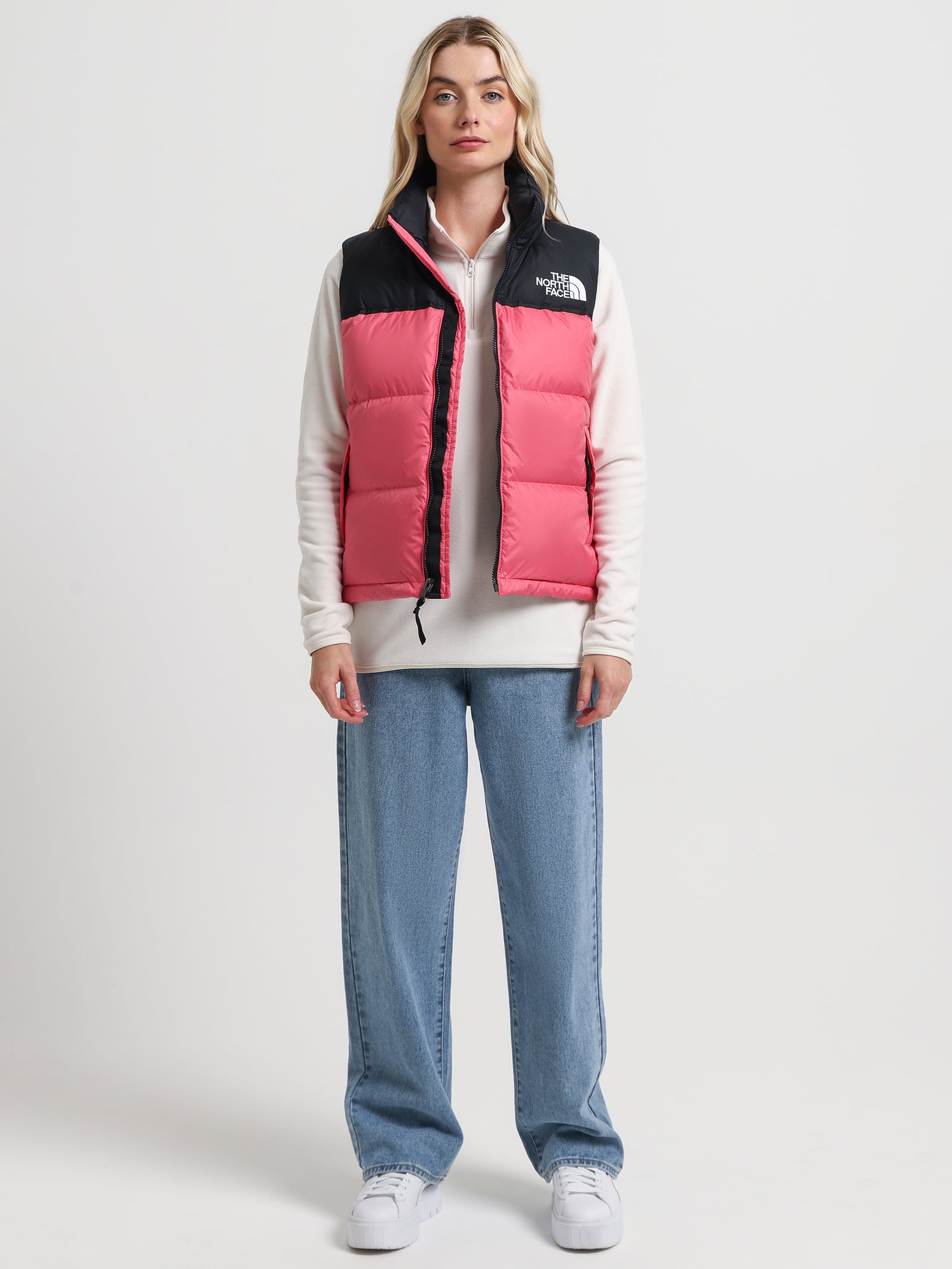 1996 Retro Nuptse Vest in Pink