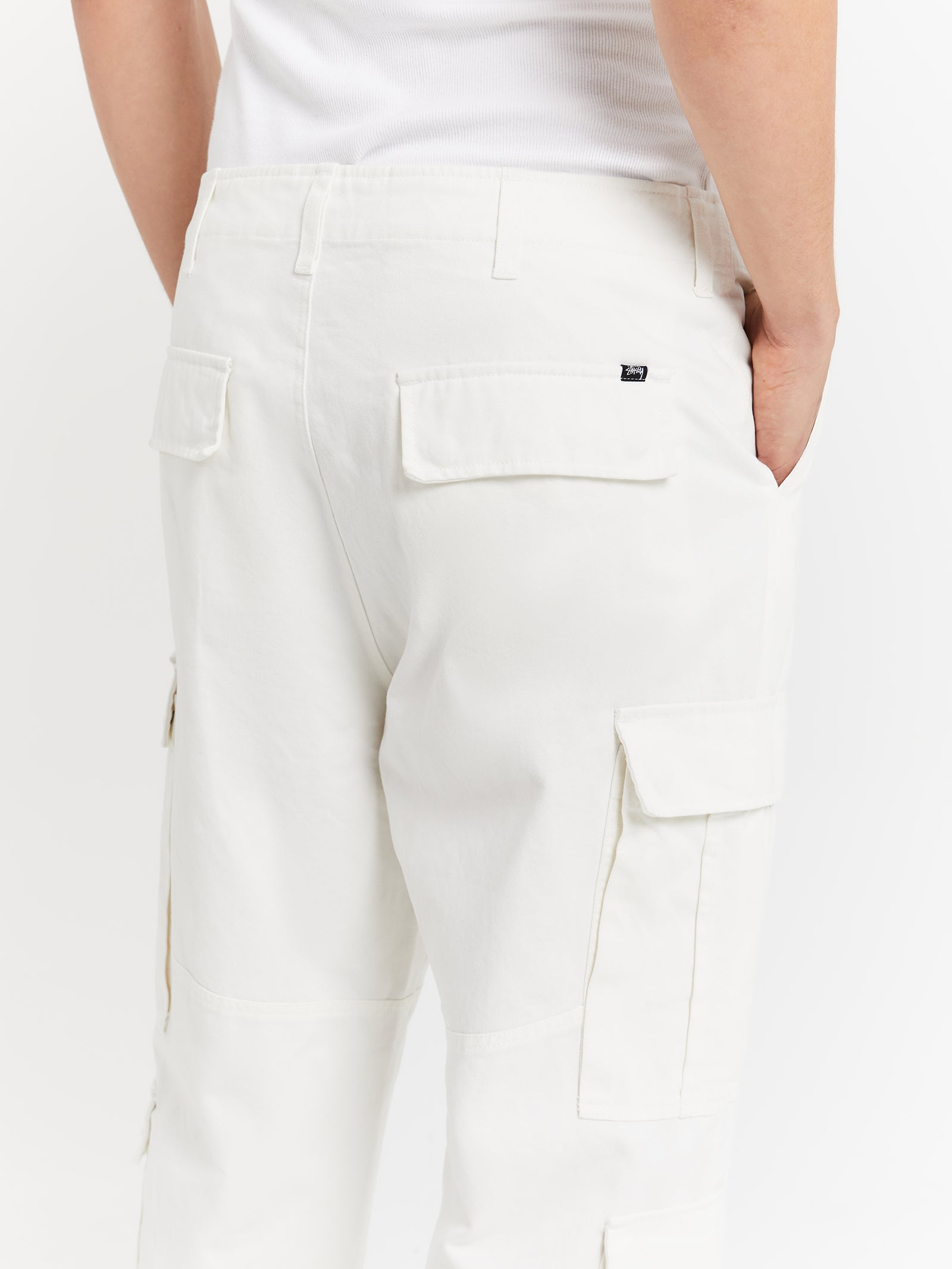 Surplus Cargo Pants in Washed White