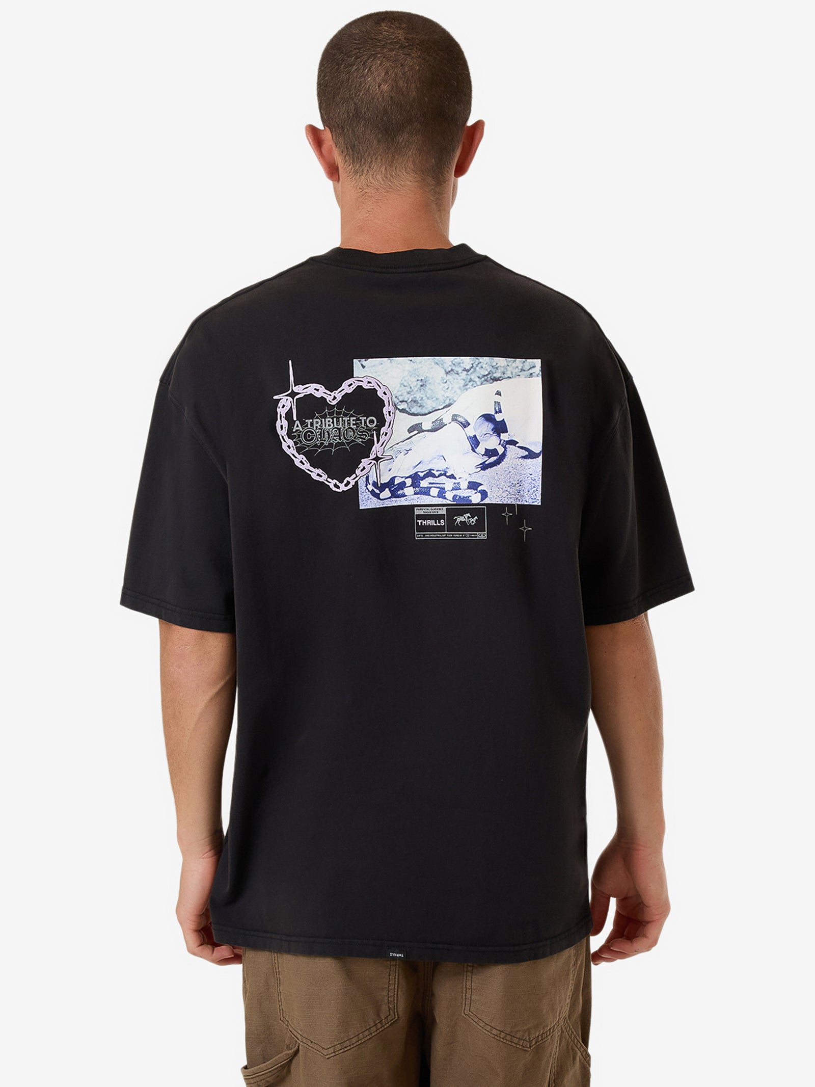 Chain Reaction Box Fit Oversized Tee