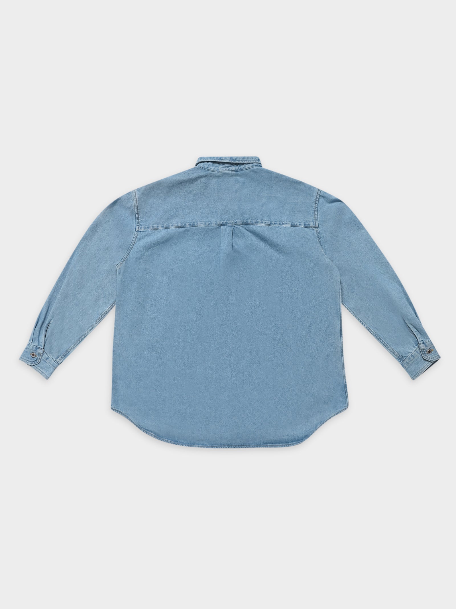 Silvertab Oversized One Pocket Shirt in Light Blue