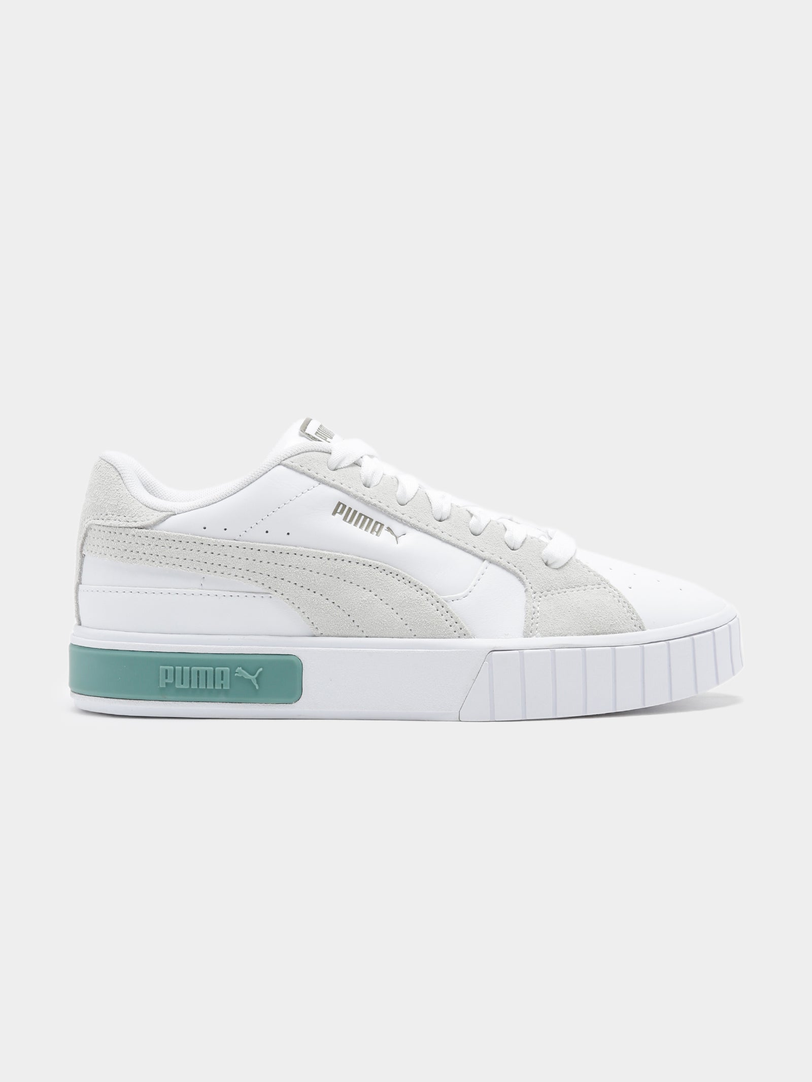 Womens Cali Star Mix Sneakers in White & Adriatic