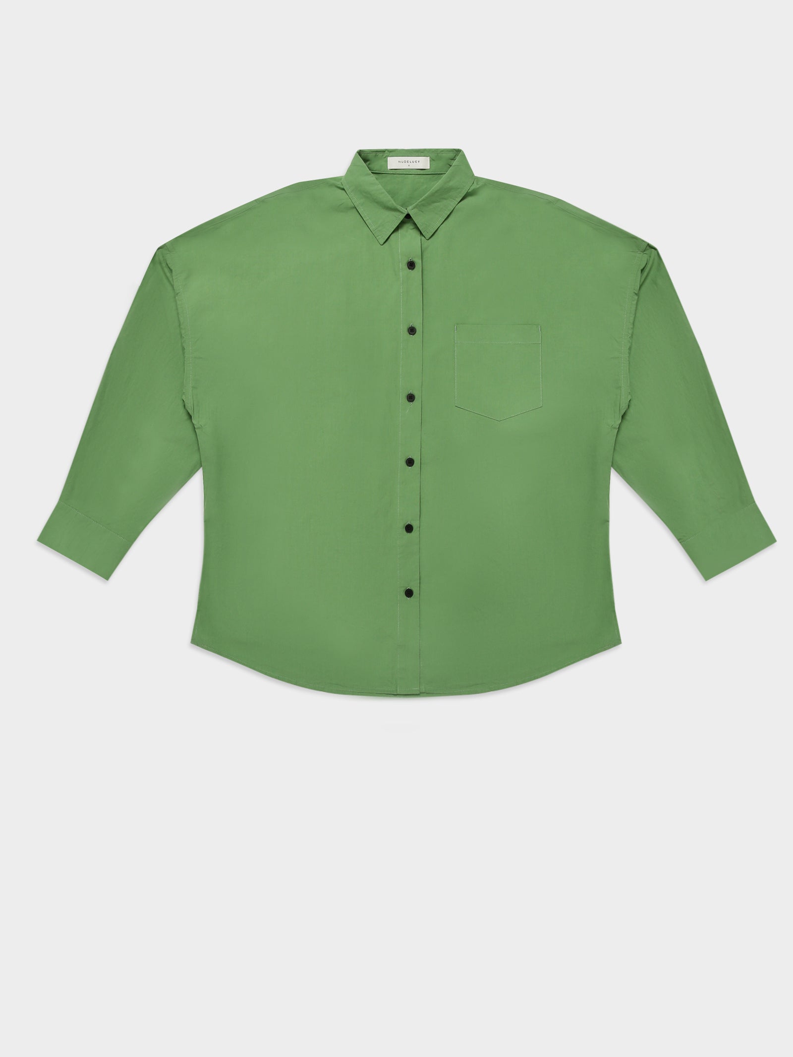 Cruz Poplin Shirt in Lotus Green