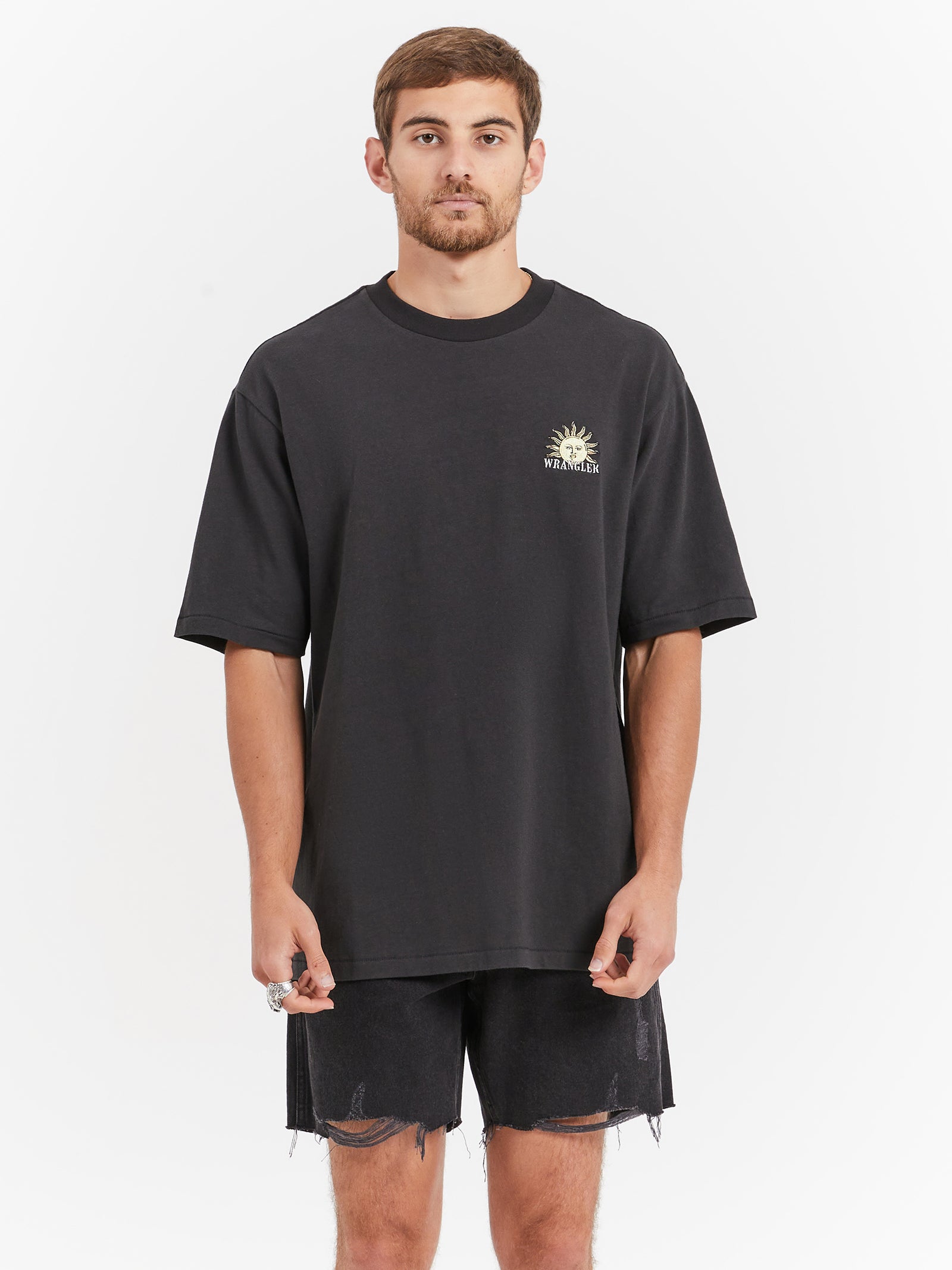 Sunray Slacker T-Shirt in Worn Black