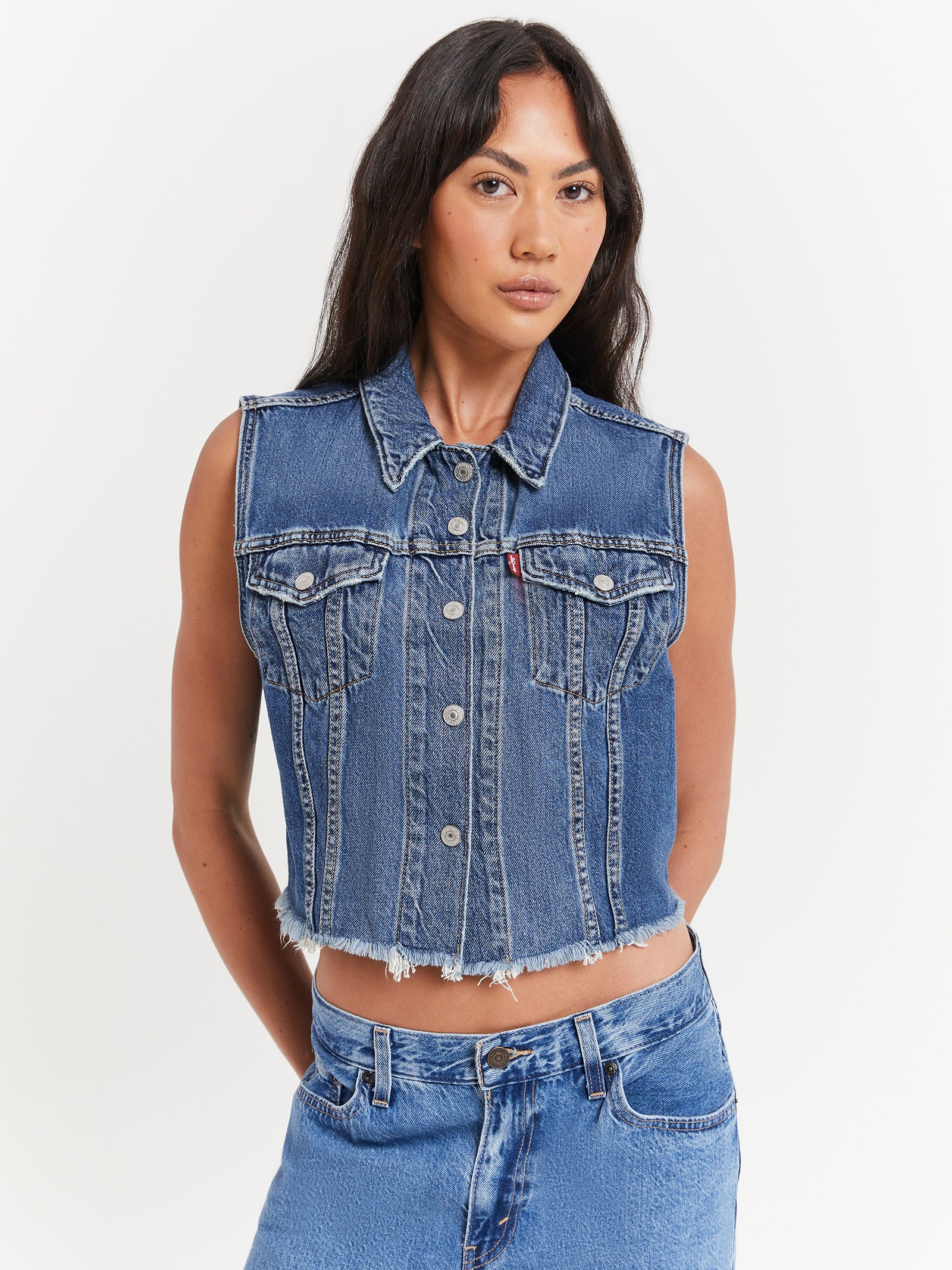 XS Cut-Off Vest in Coupon Clipper Blue