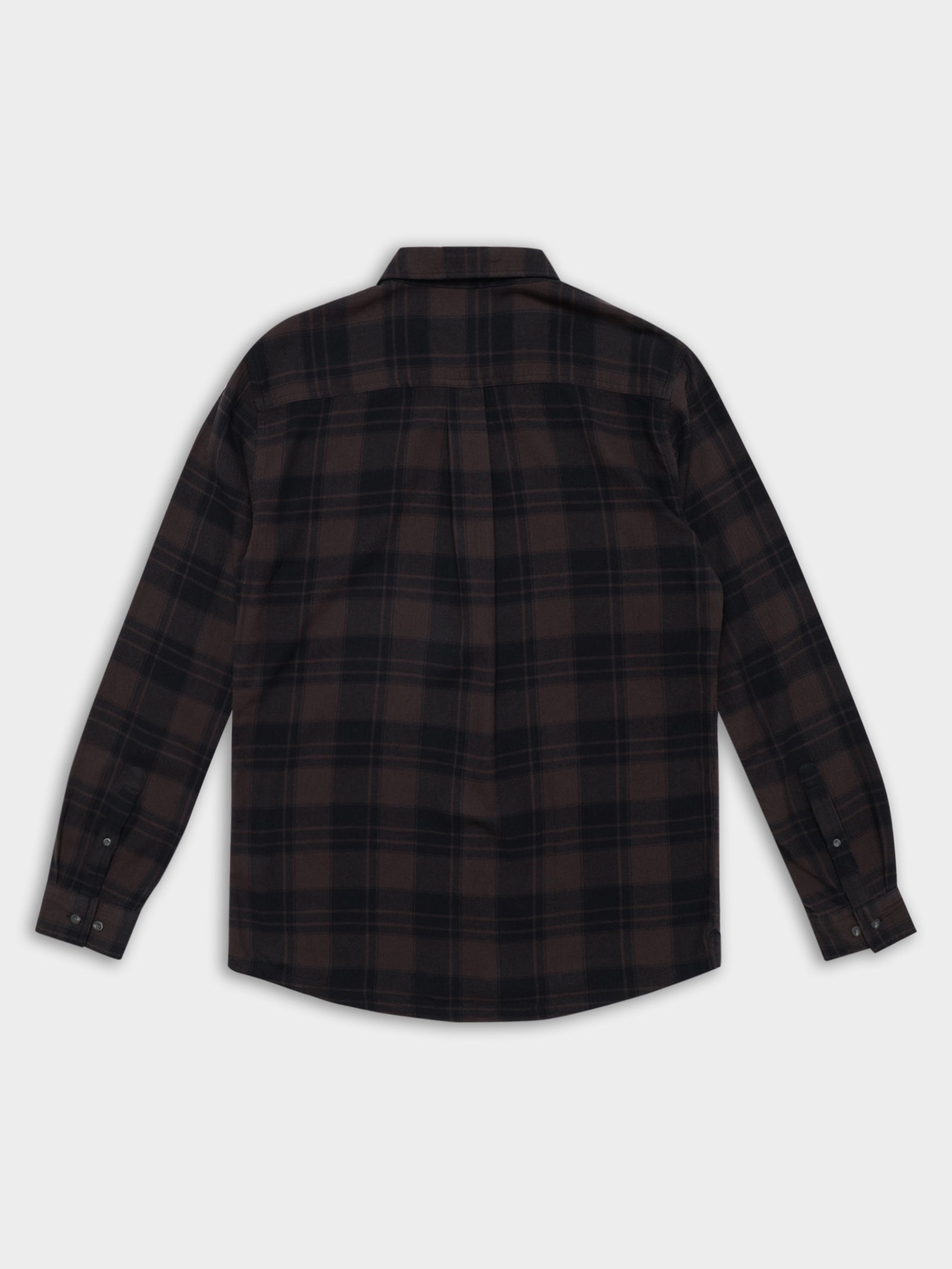 Anderson Plaid Long Sleeve Shirt in Coal