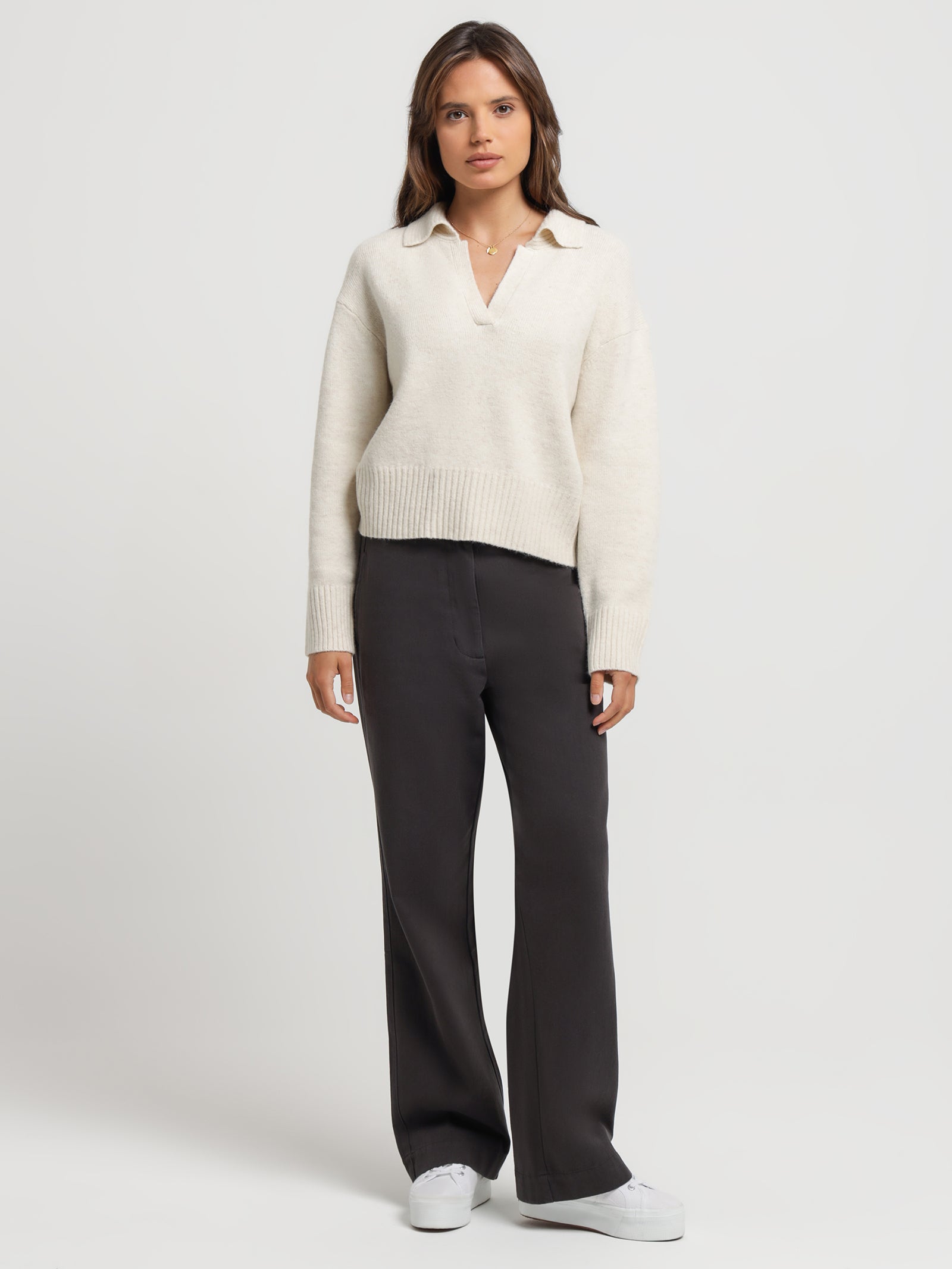 Kinsley Rugby Knit in Cloud