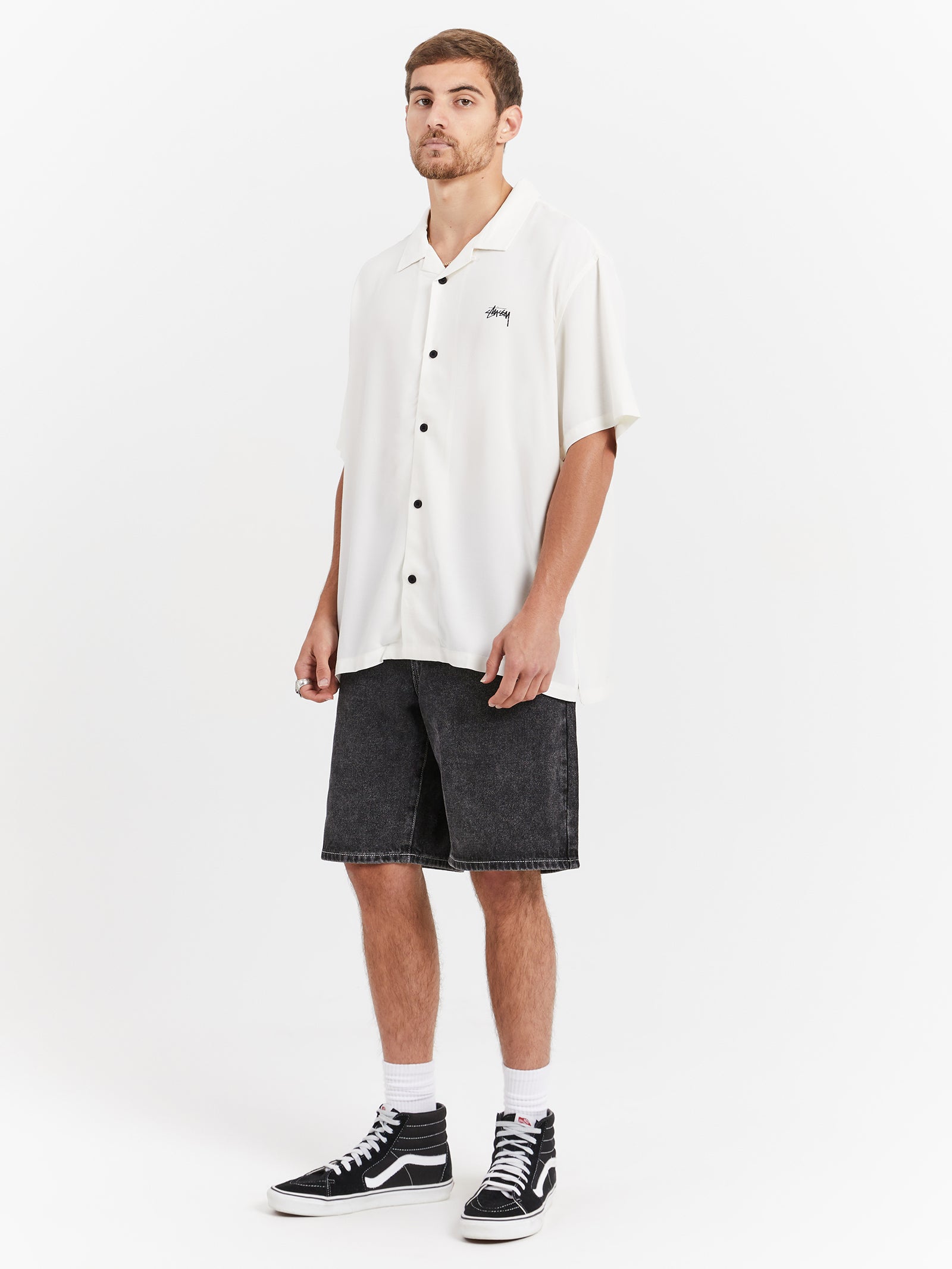 Flame Short Sleeve Shirt in White