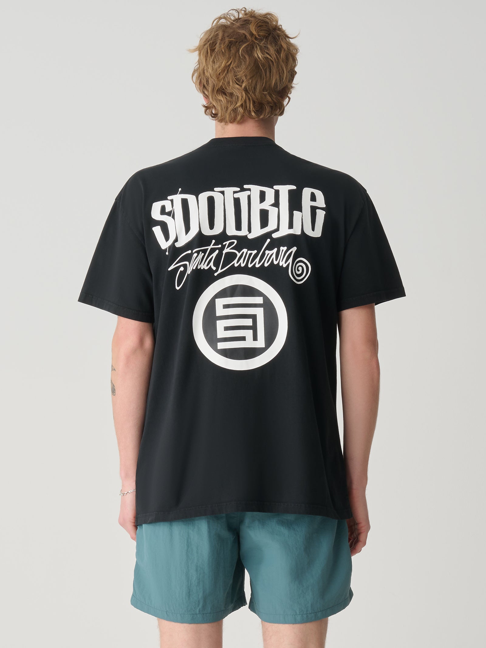 Combo Platter Tee In Washed Black