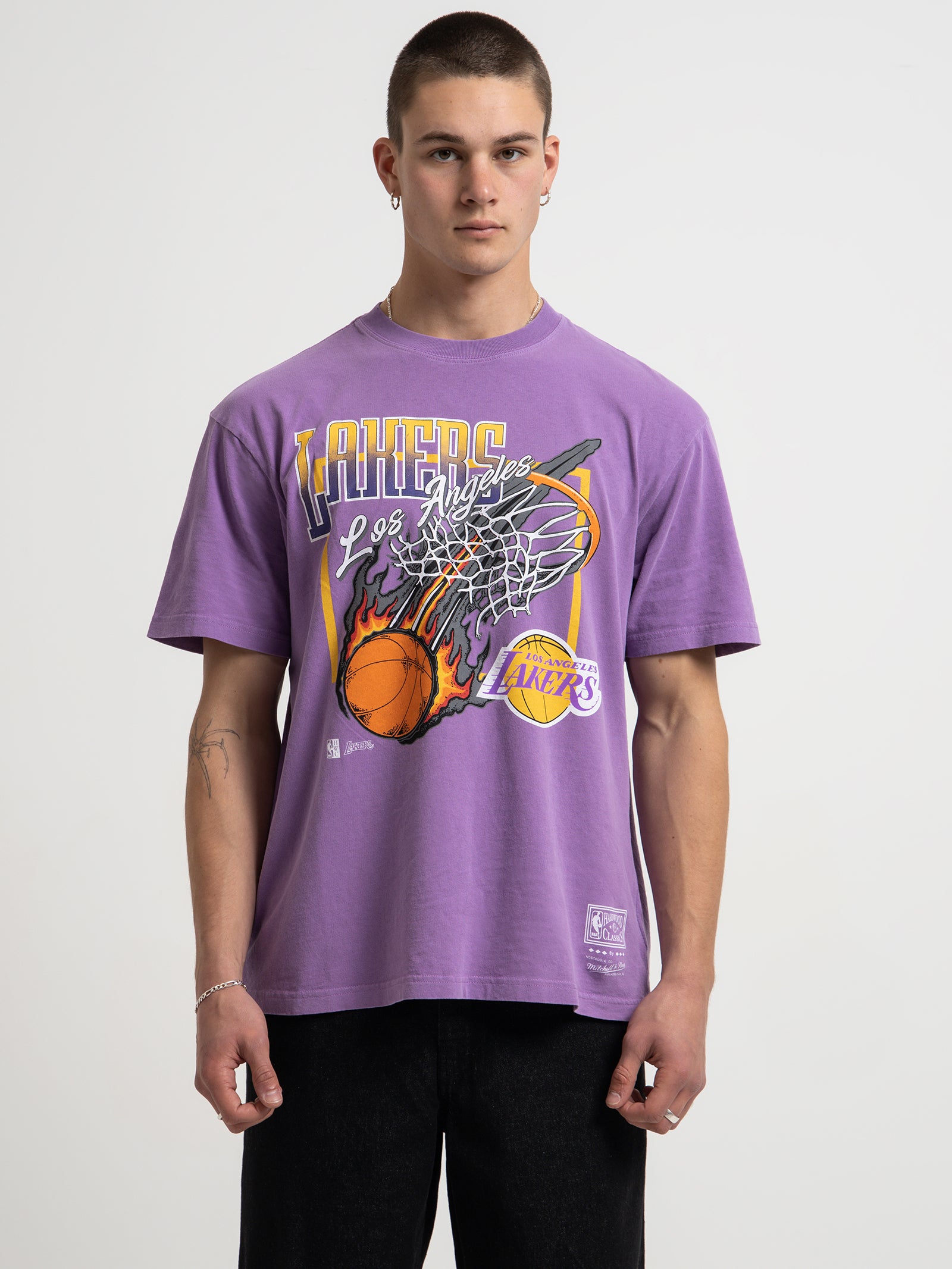 Los Angeles Lakers Fireball T-Shirt in Purple