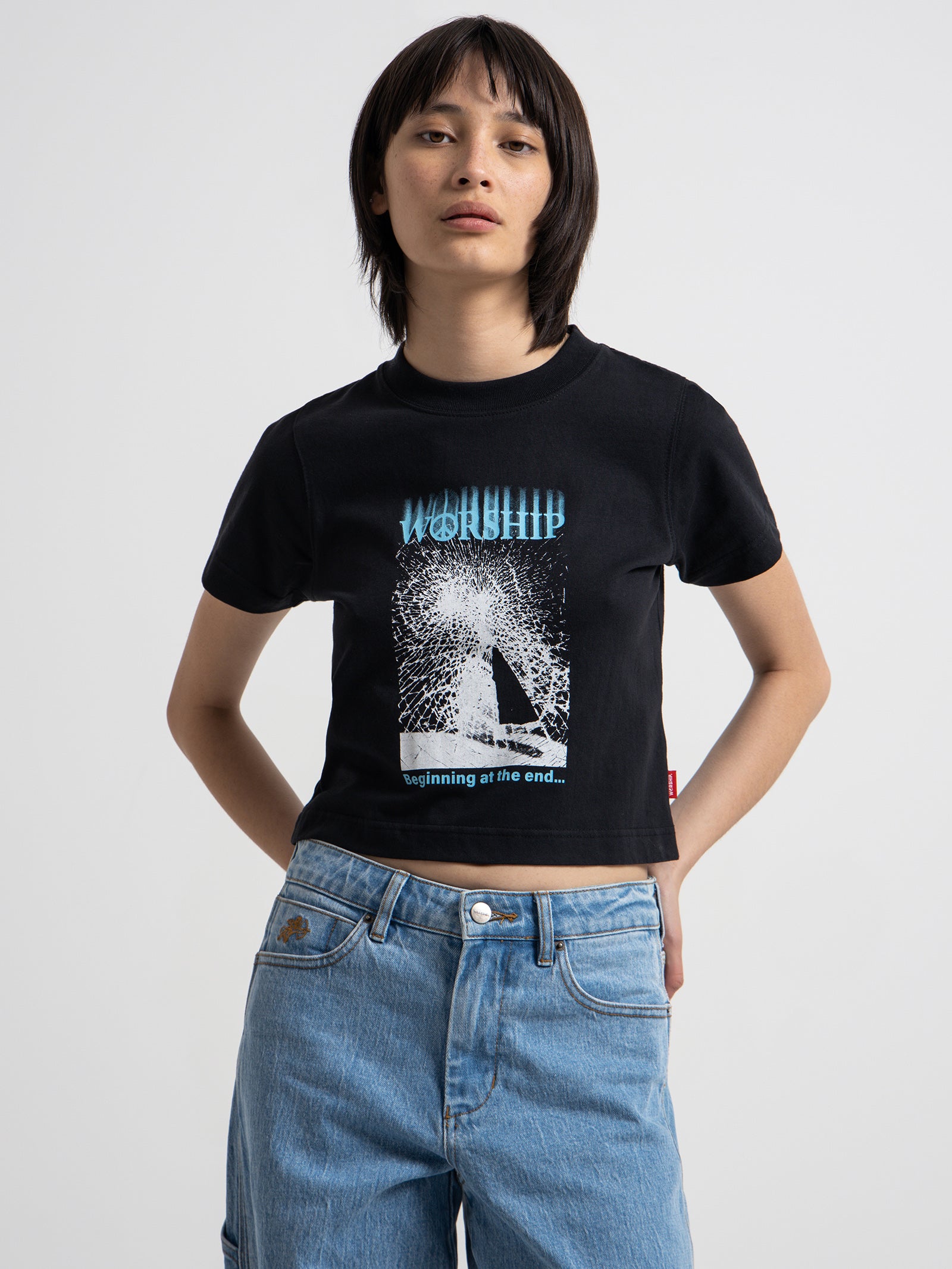 Shattered Boy T-Shirt in Black