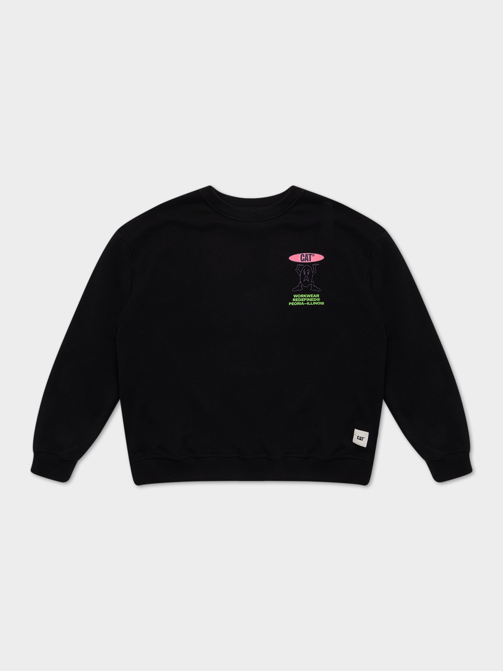 Hard Worker Crewneck Sweater in Black