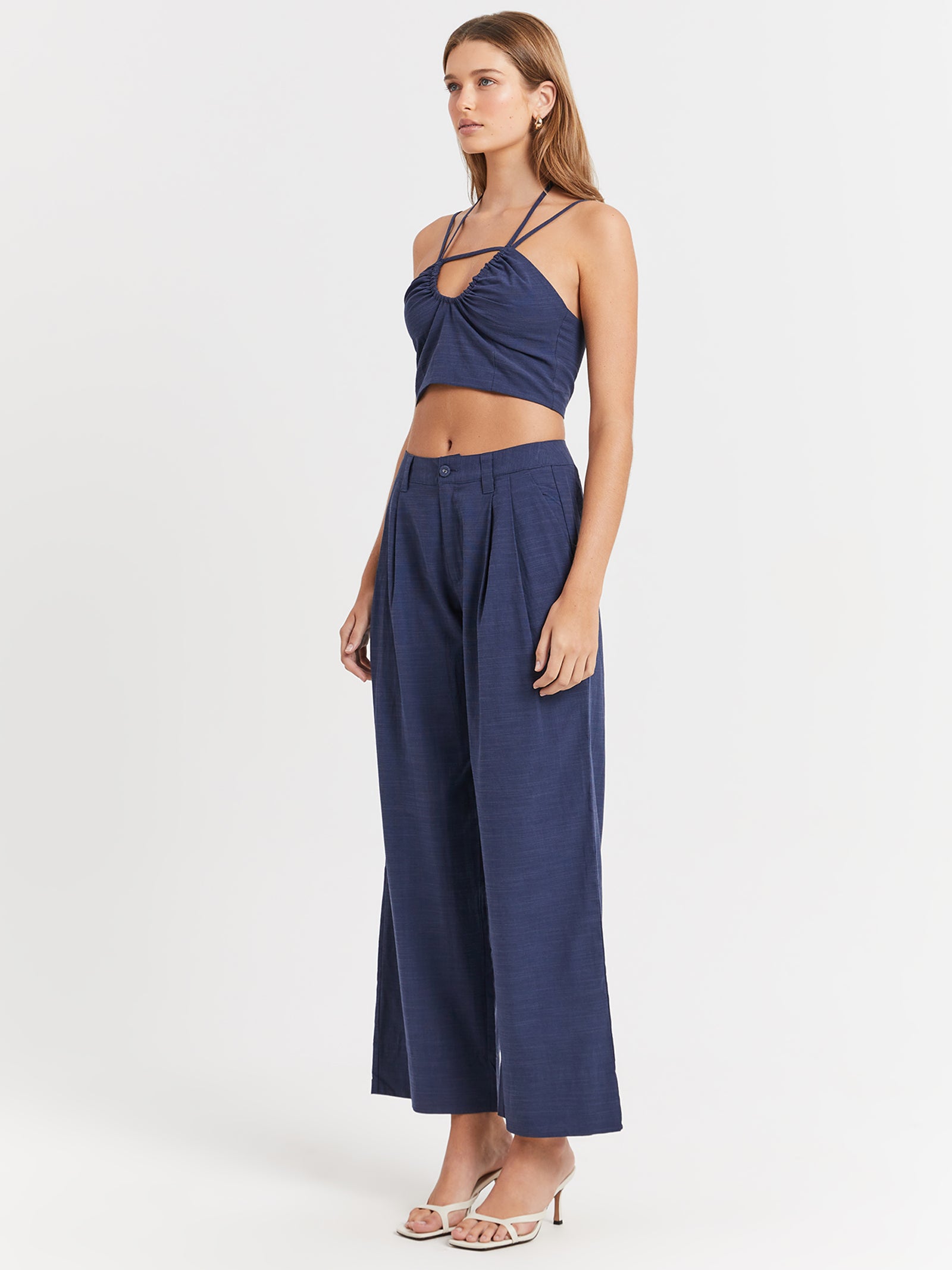 Valerie Low Rise Pants in Indigo