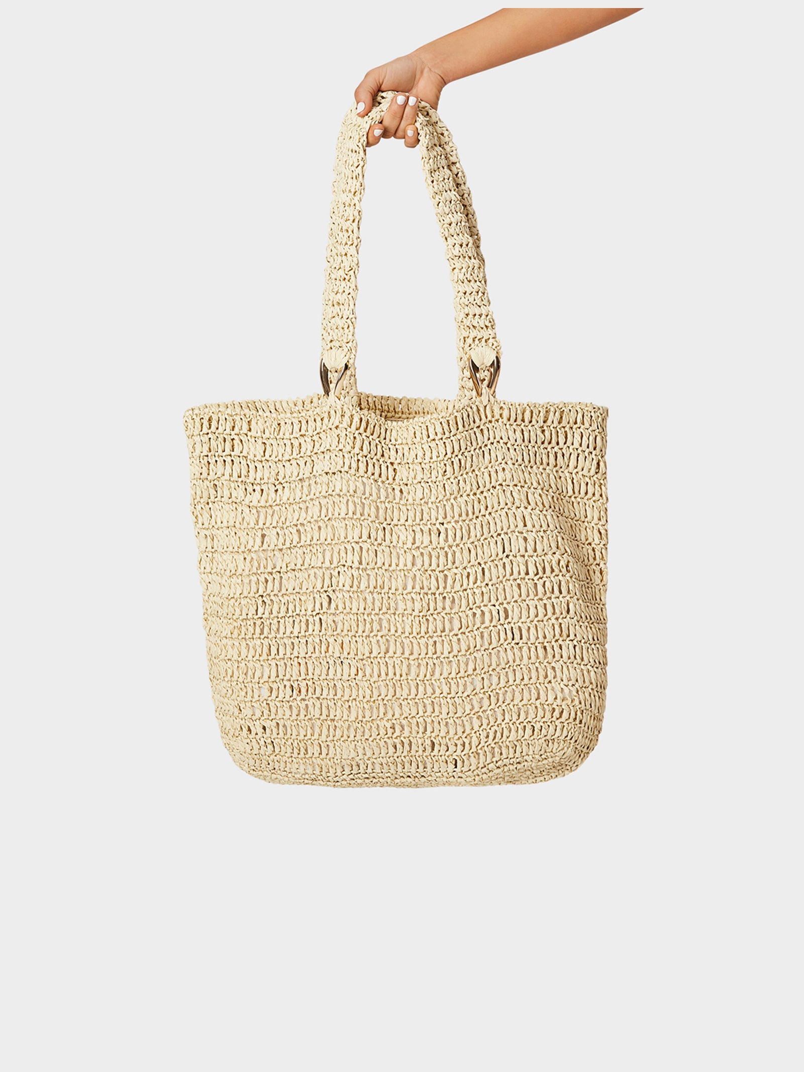 Ocean Tote Bag in Natural Raffia