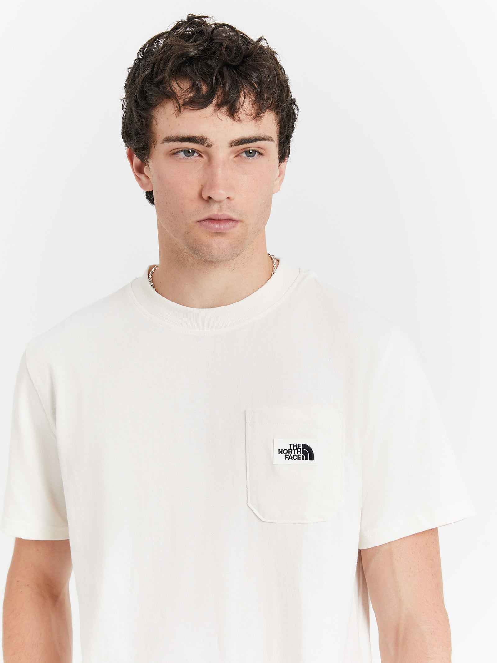 Short Sleeve Heritage Patch Pocket T-Shirt in Gardenia White