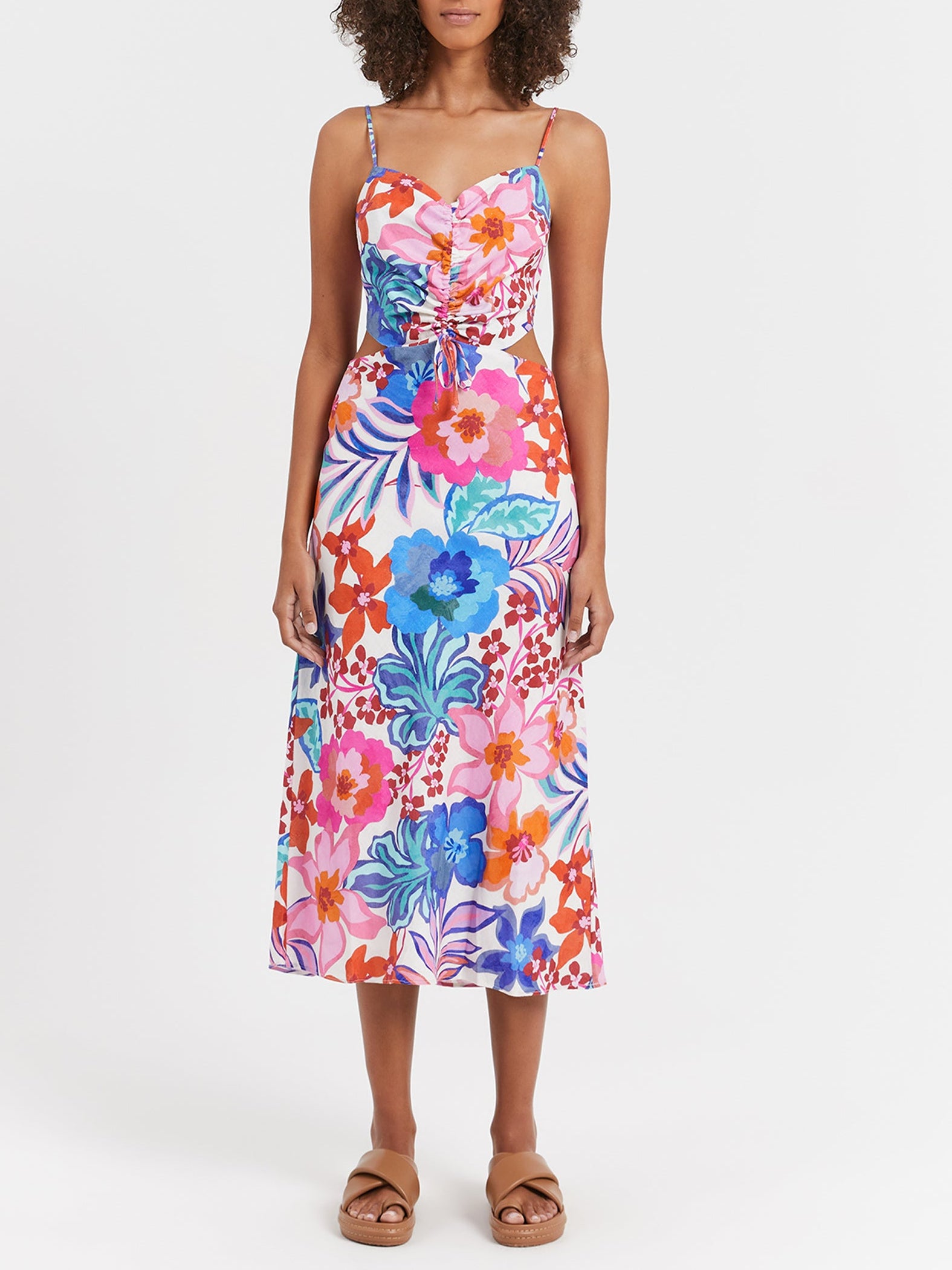 Malia Midi Dress in Tropicana