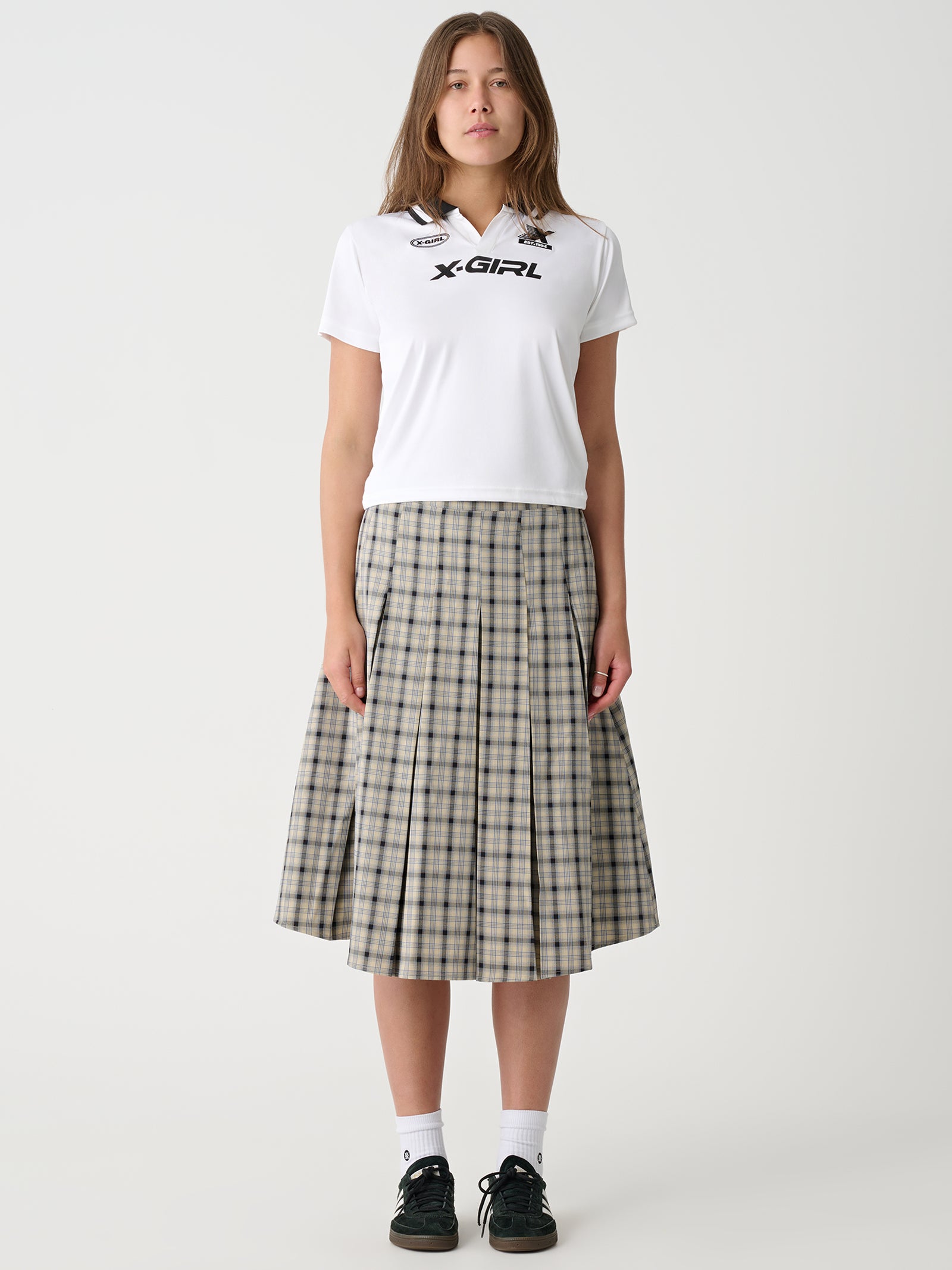 Plaid Midi Skirt