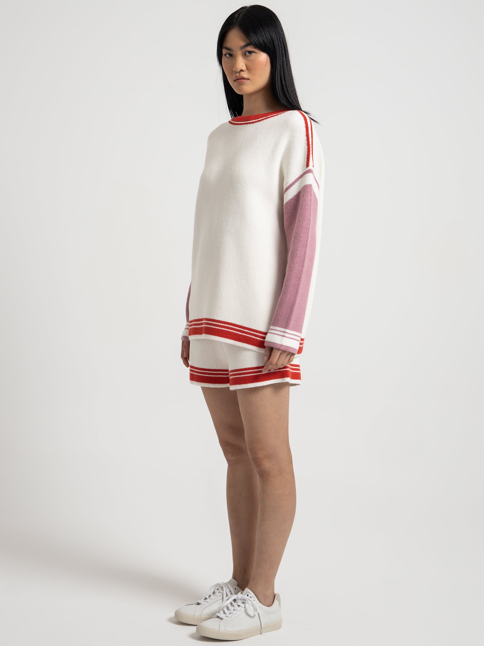 Love Knit Jumper in Ultra Pink & Watermelon