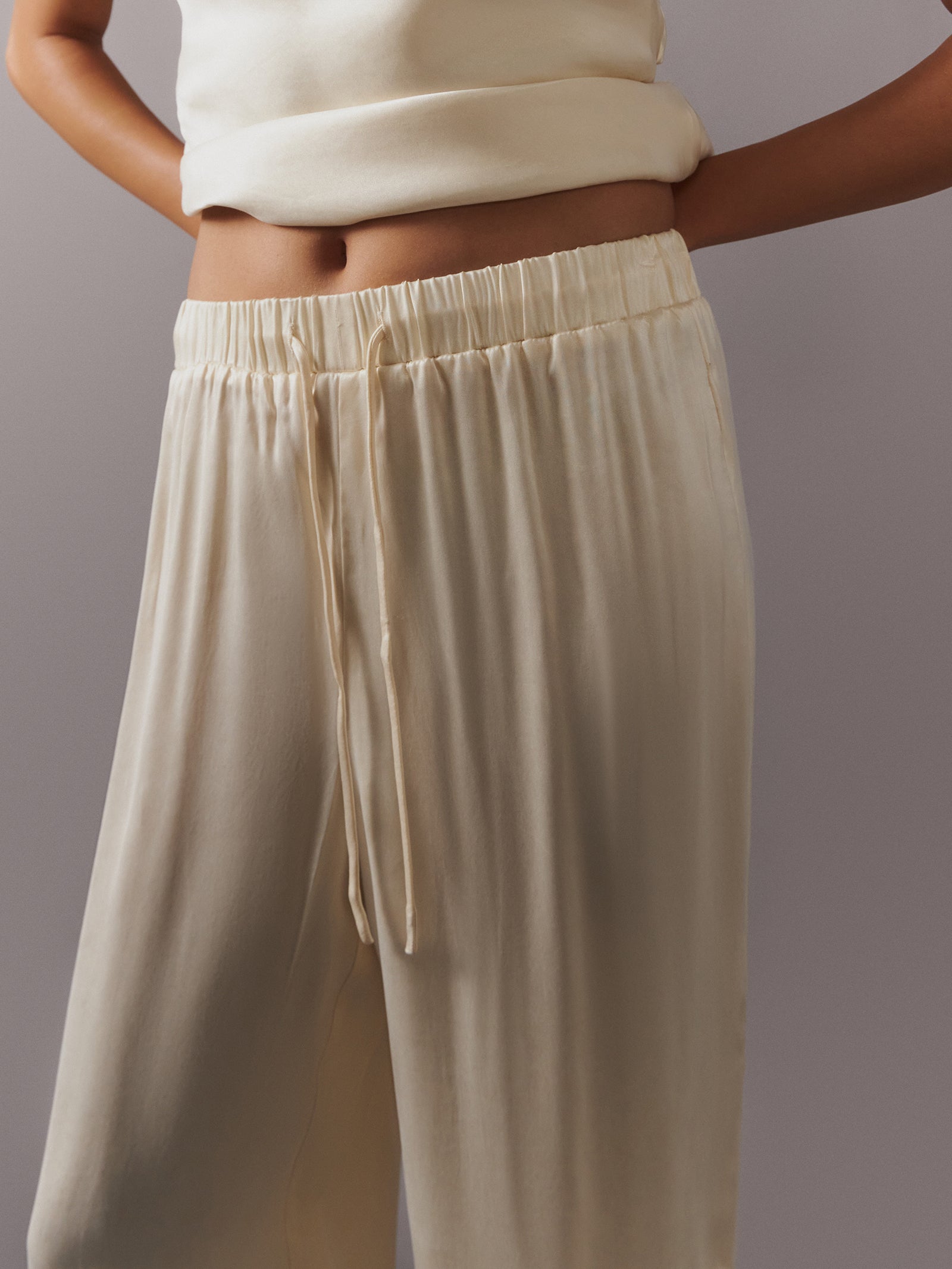 Cupro Drawstring Pant