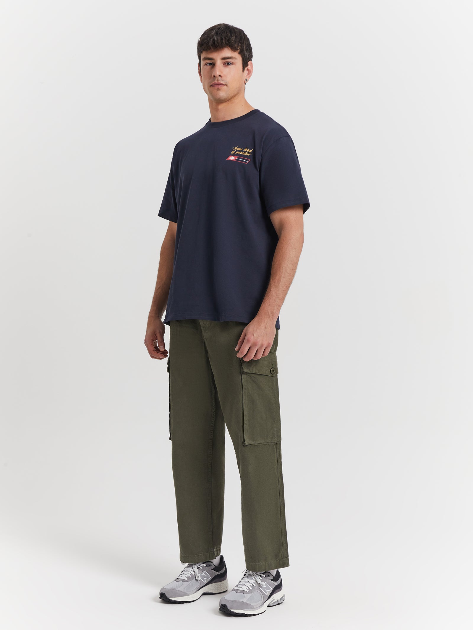 Big Slacker Pleated Military Cargo Pants in Military Green