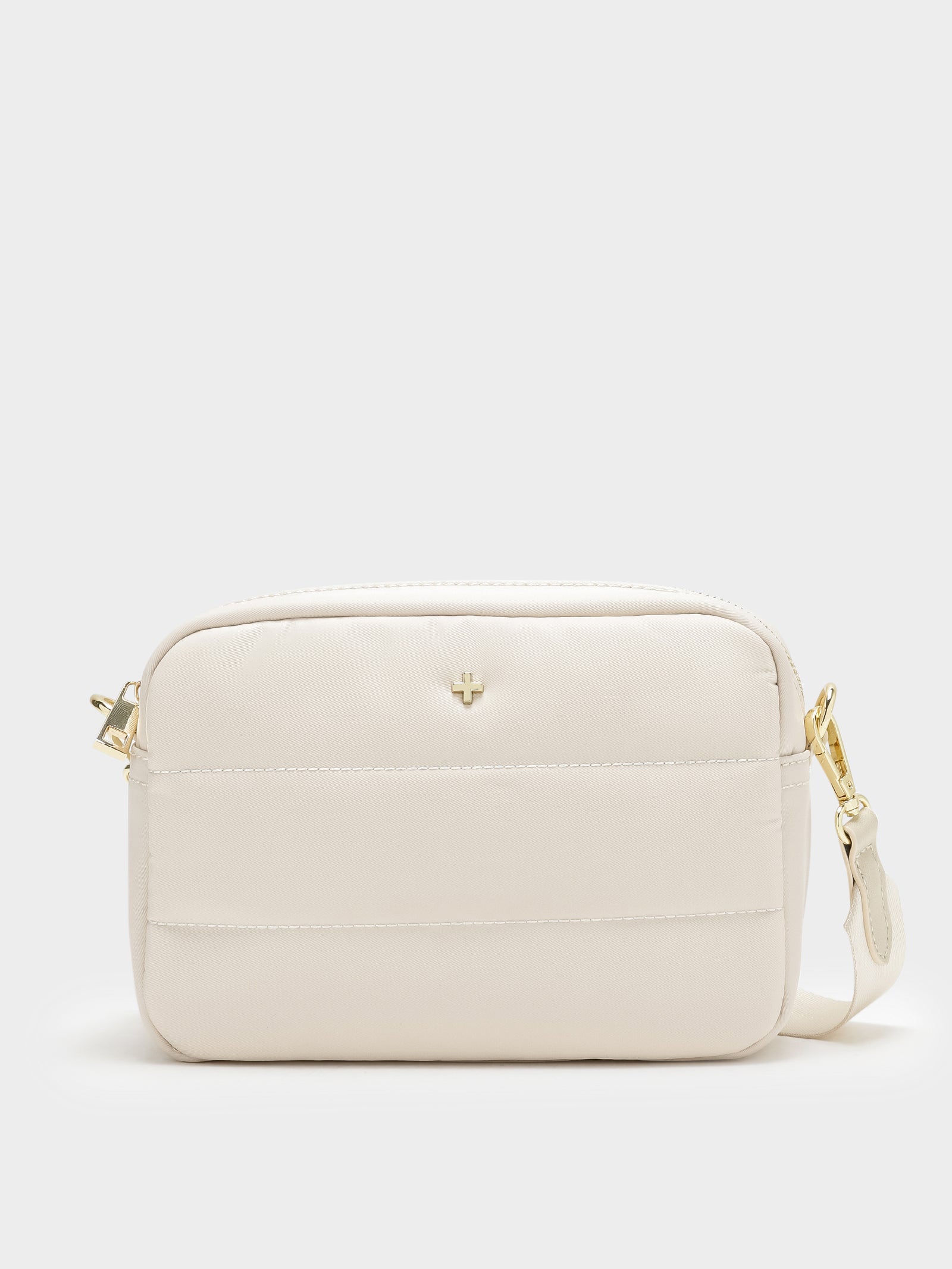 Flo Quilted Camera Bag in Bisque & Gold