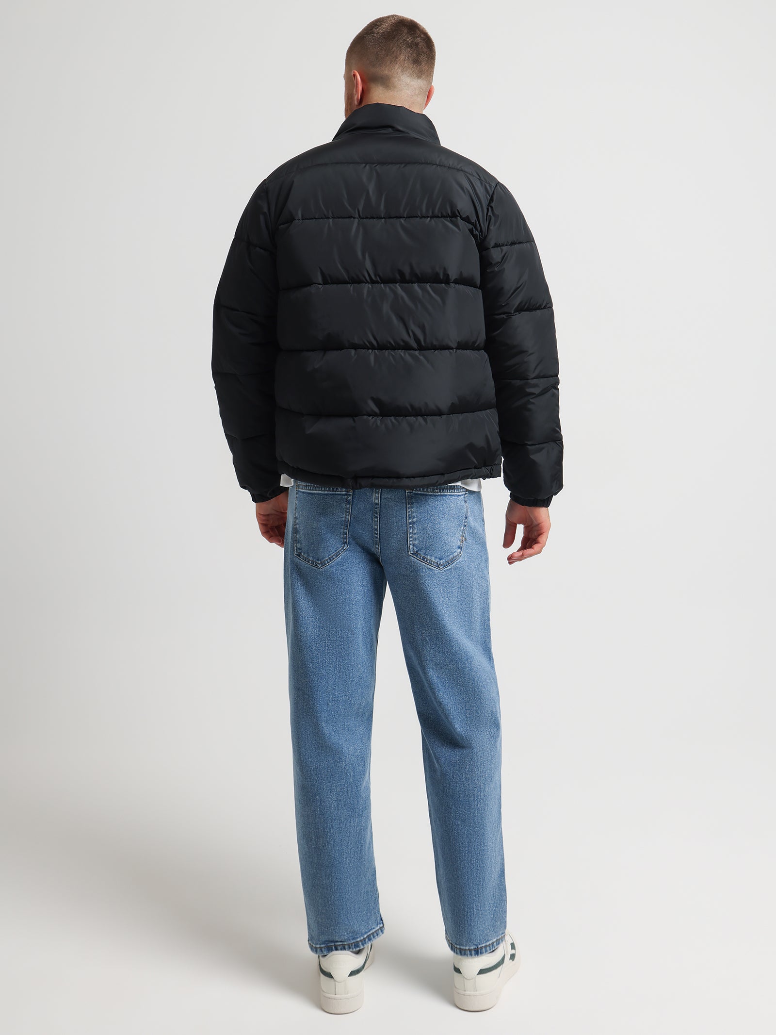 Rochester Padded Puffer Jacket in Black