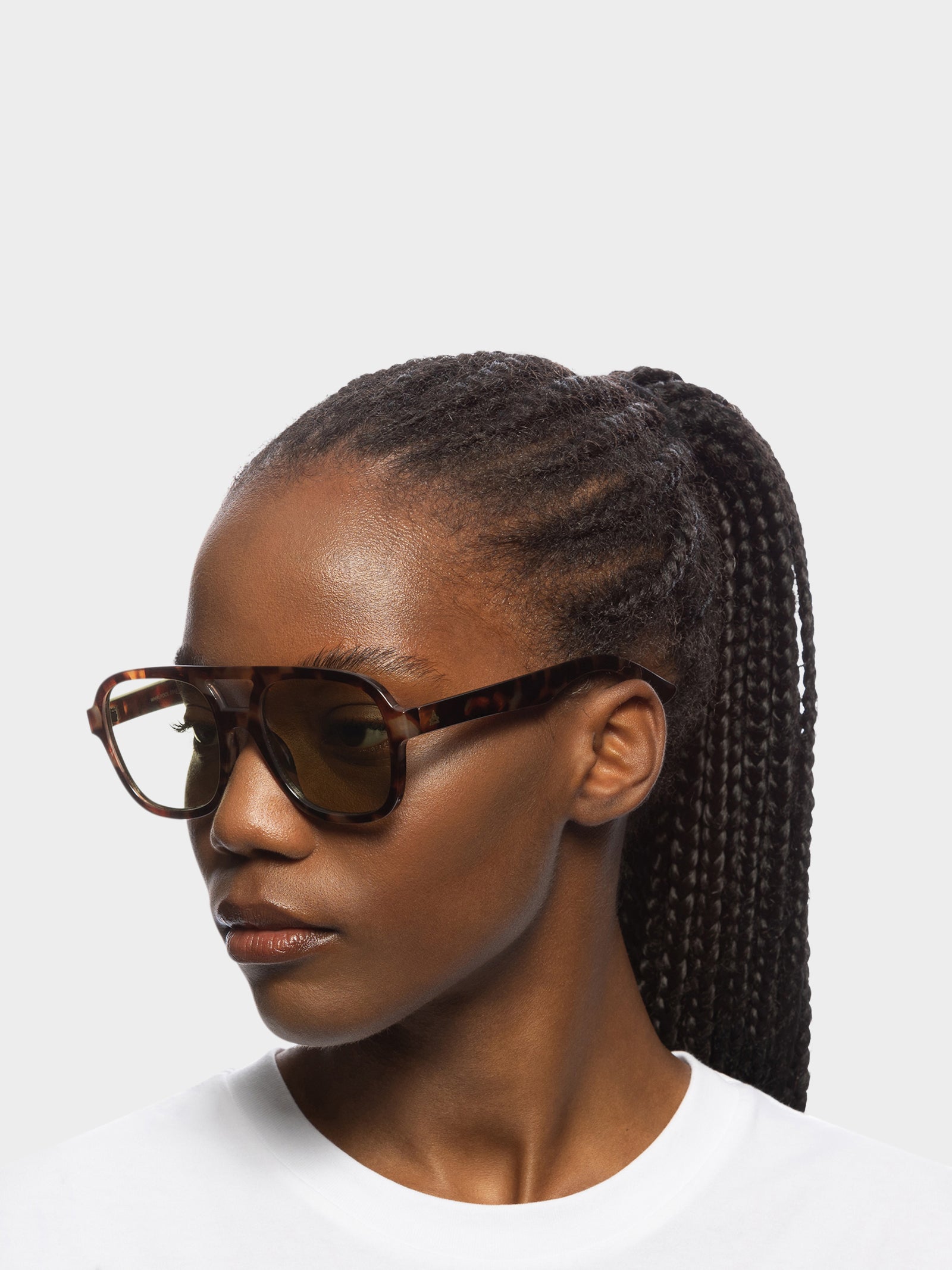 Whirlpool Sunglasses in Dark Tort Khaki Tint