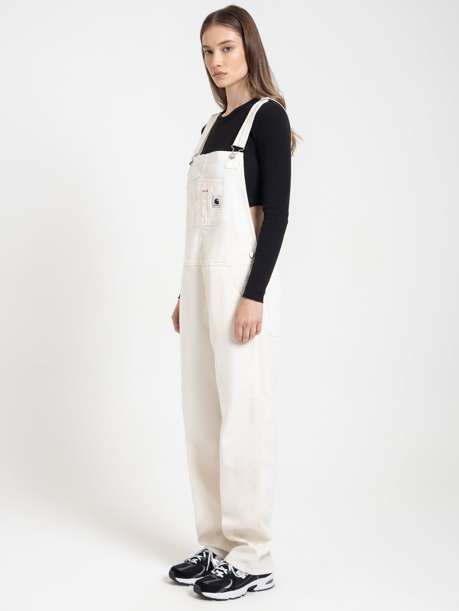 Bib Overalls Straight in Wax White