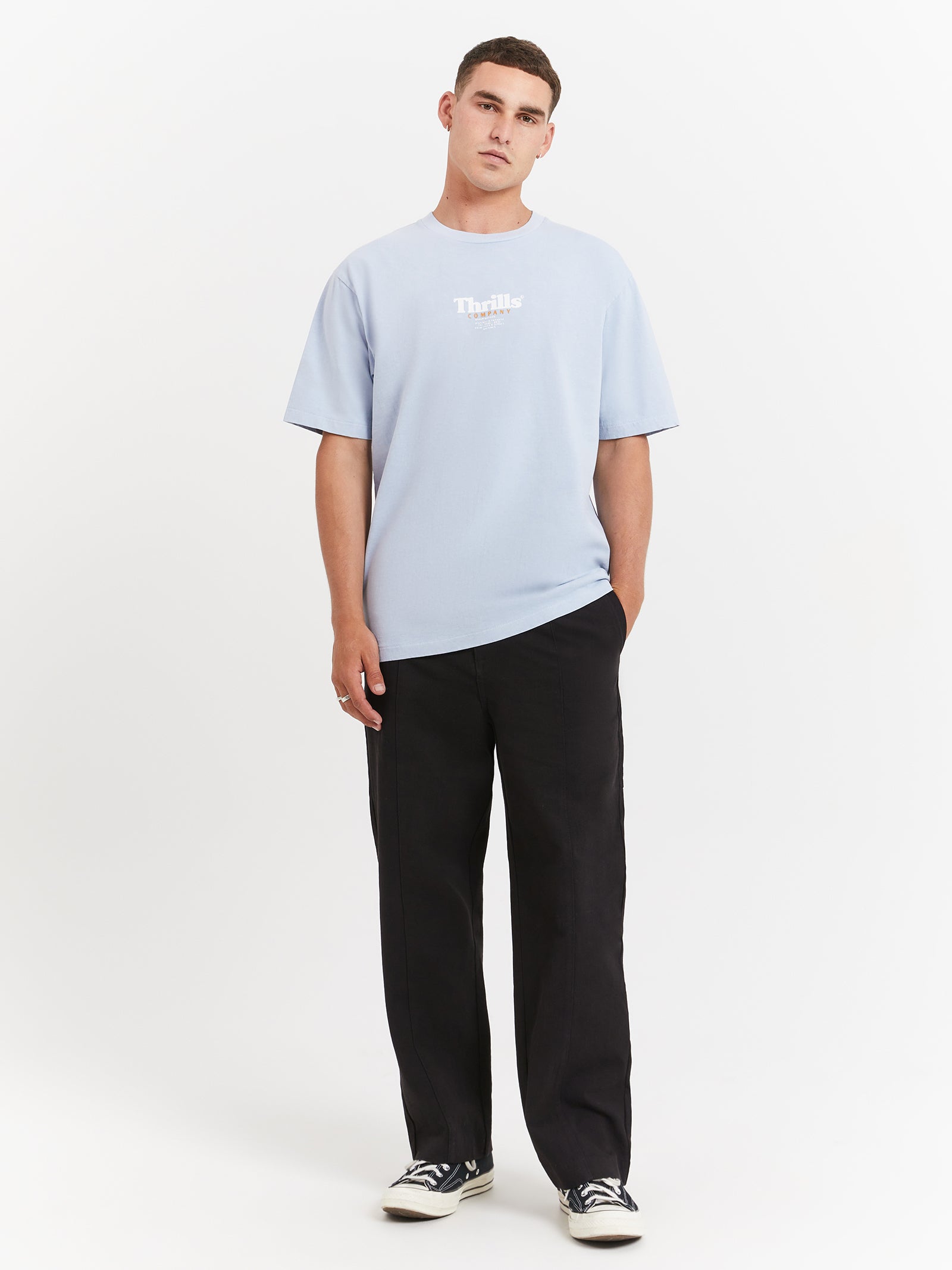 Definition Oversized Fit T-Shirt in Baby Blue