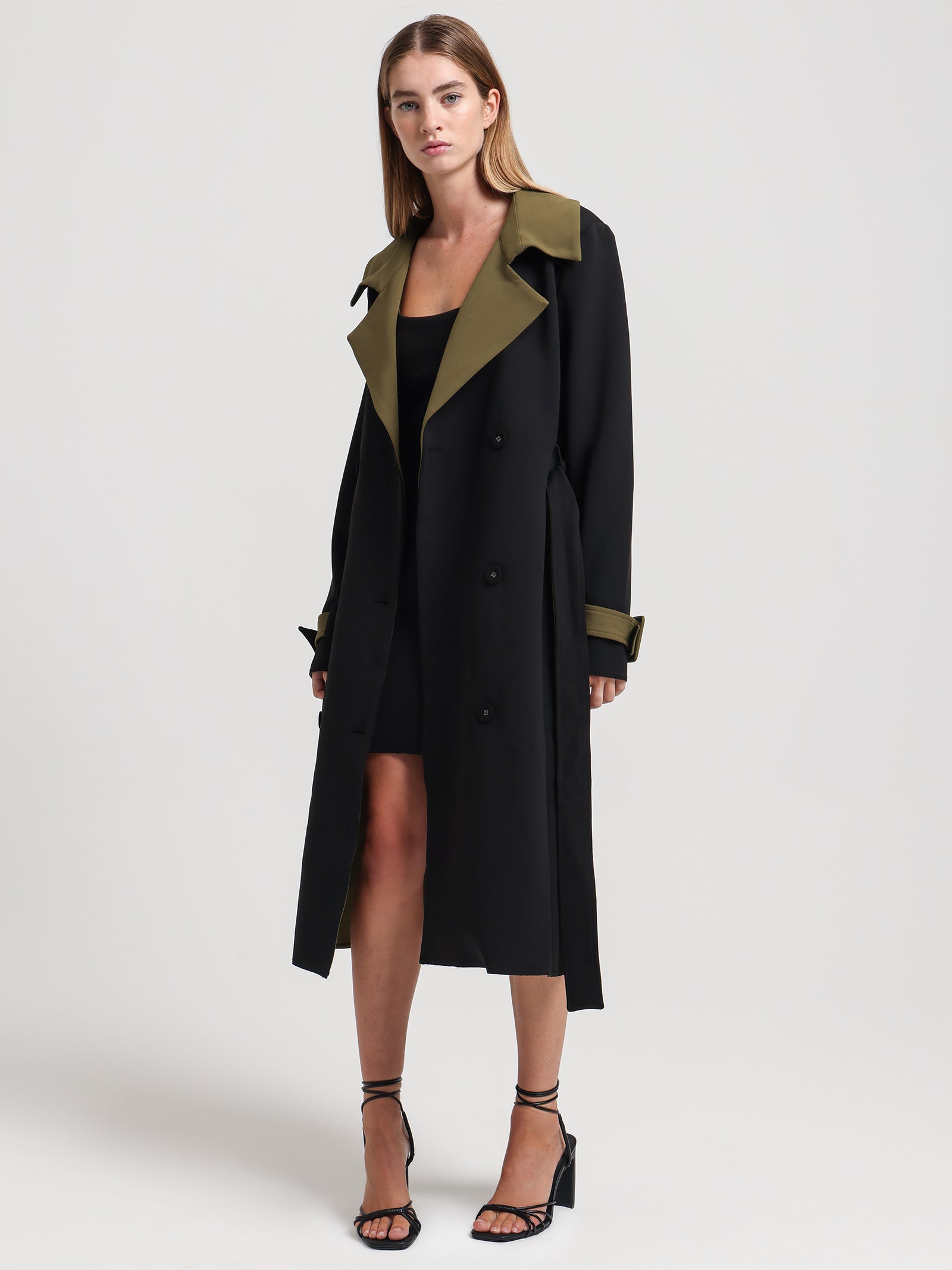 Danoi Trenchcoat Black & Khaki