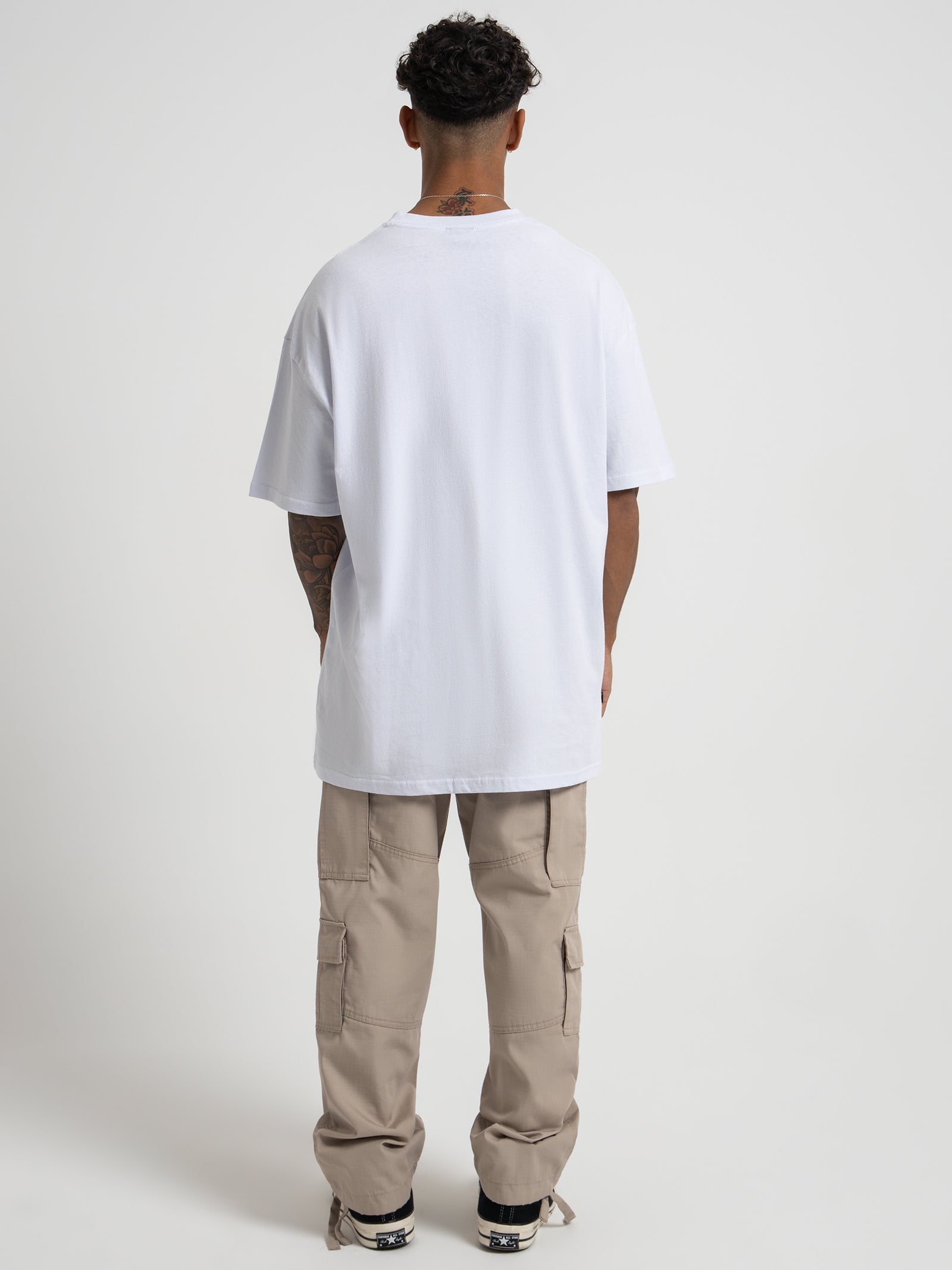 Solid Stock Logo Short Sleeve T-Shirt in White