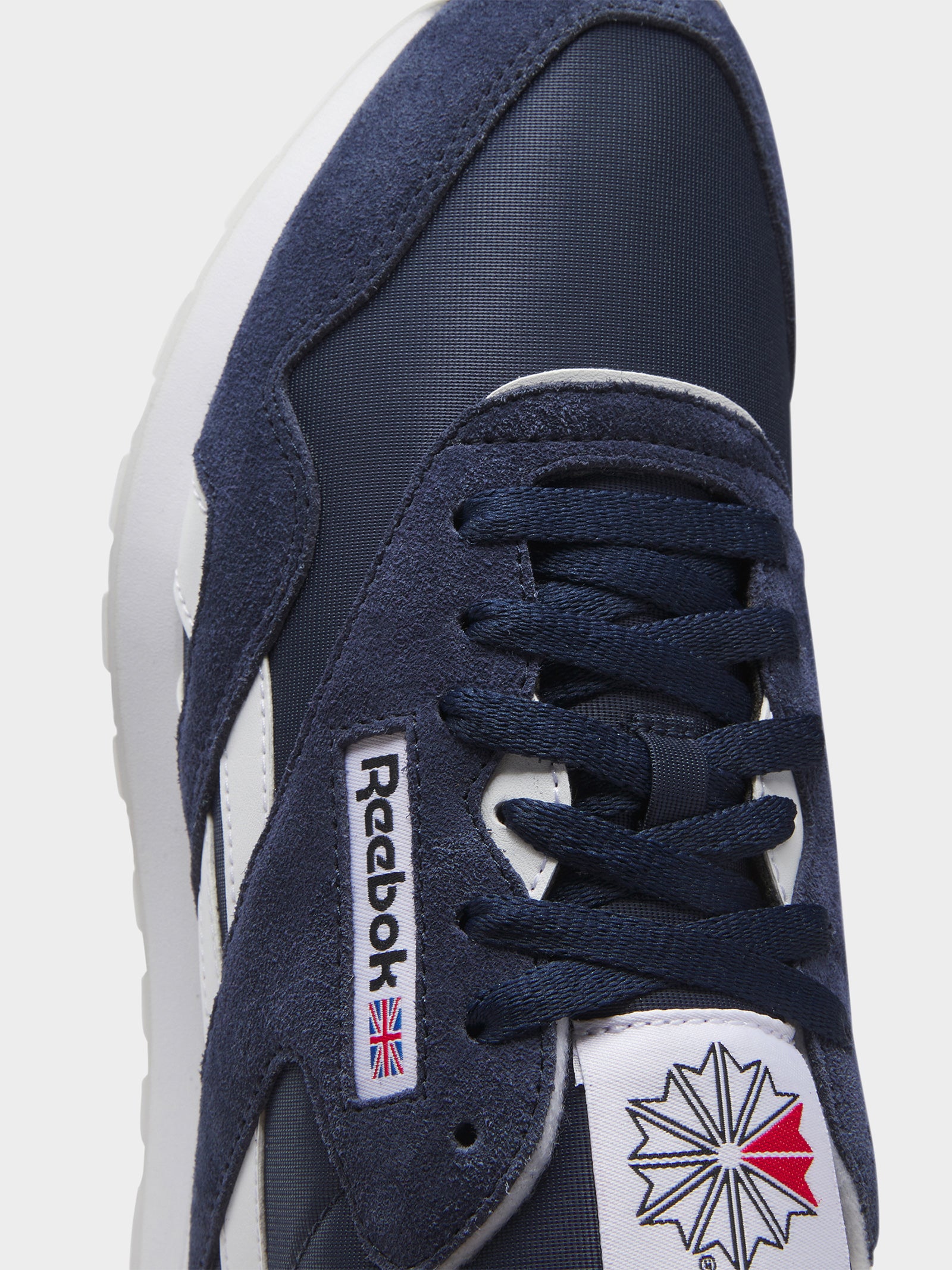 Unisex Classic Nylon Sneakers in Navy & White