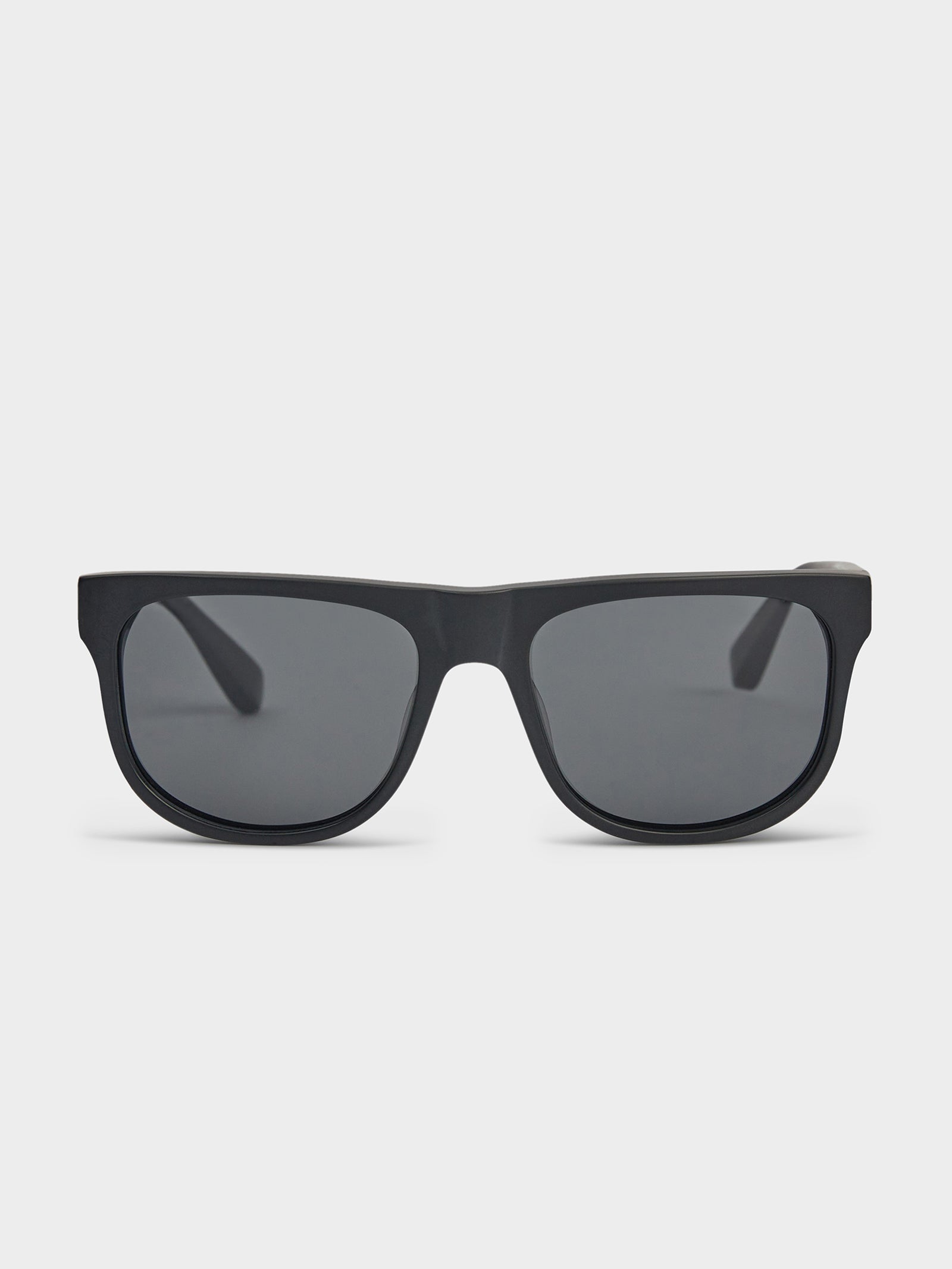 Asp Matte Sunglasses in Black & Dark Grey