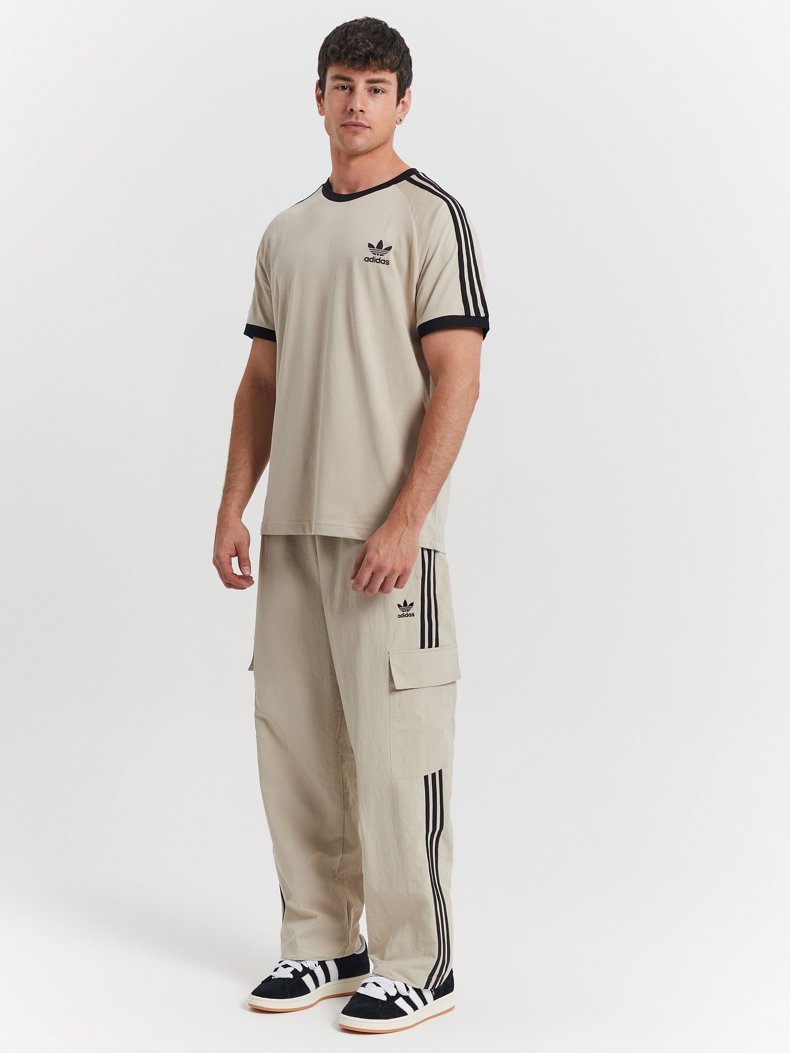 Adicolor Classics Three Stripes Cargo Pants in Wonder Beige