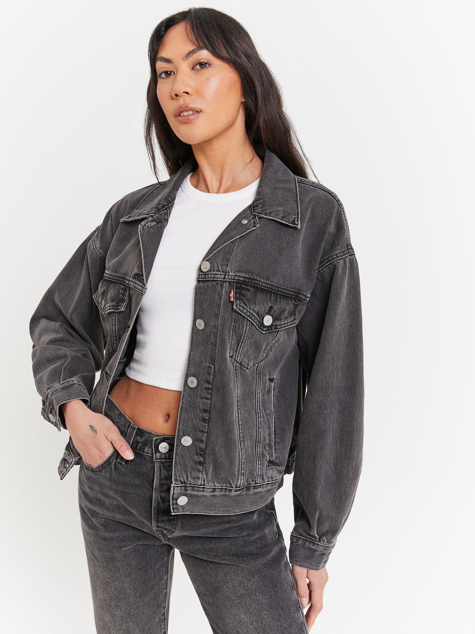 90s Trucker Jacket in Be Kind Rewind Black