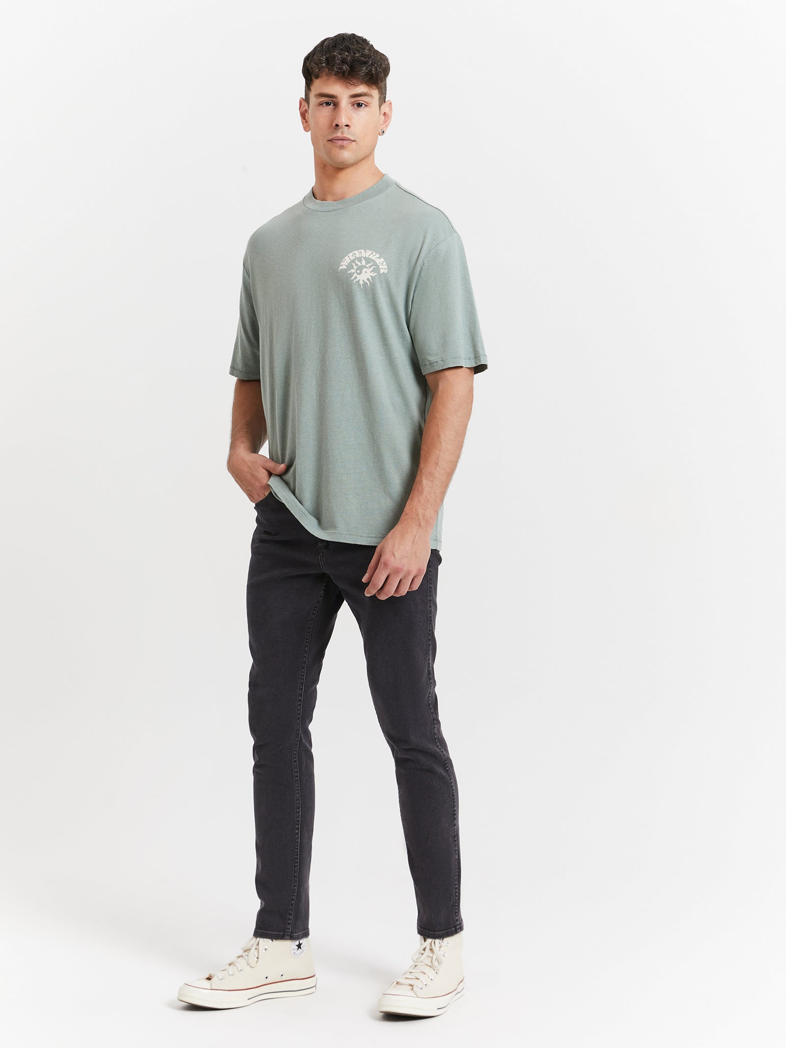 Sun Yin Slacker T-Shirt in Washed Jade