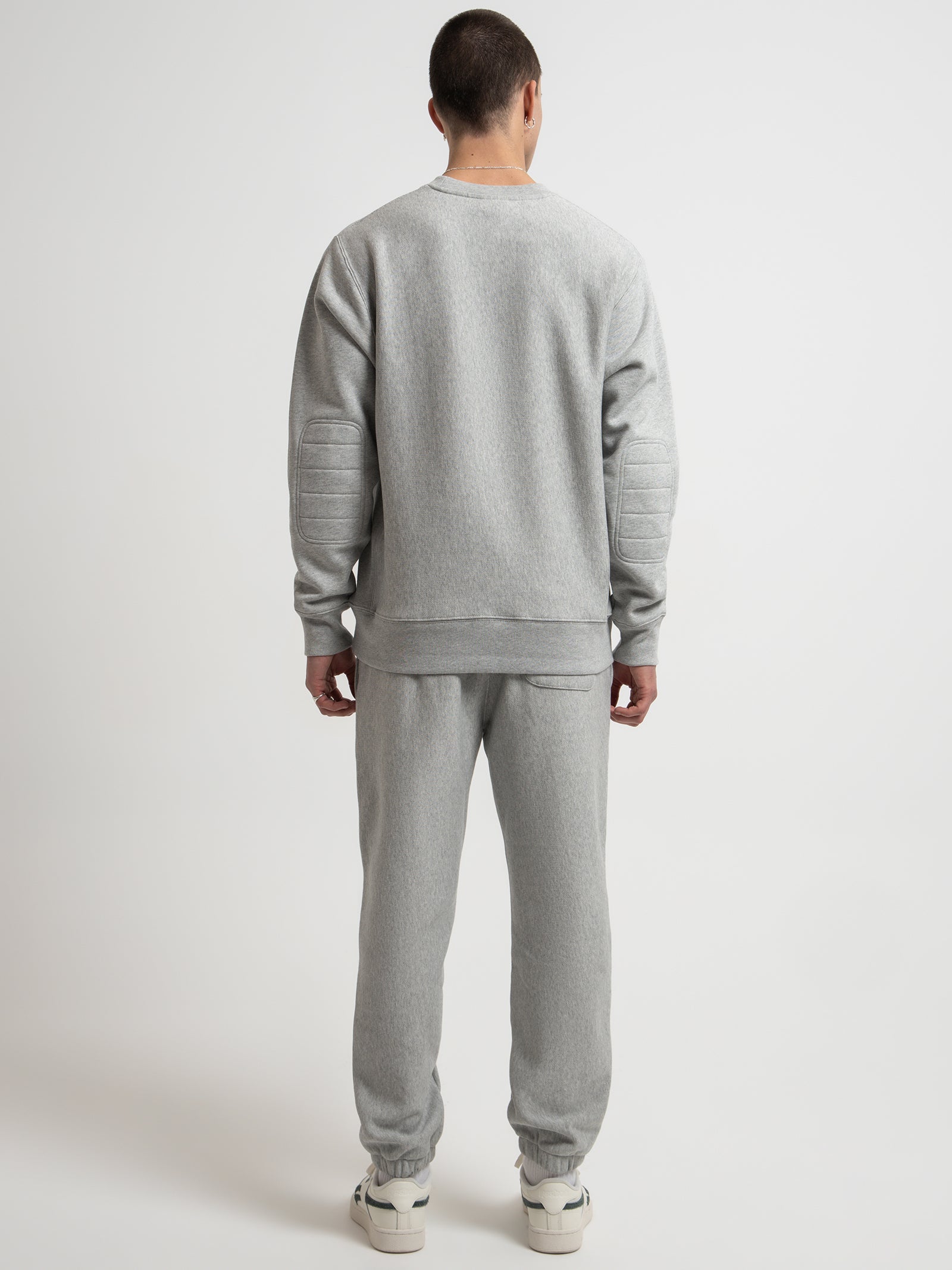 Reverse Weave Clubhouse Relaxed Joggers in Oxford Heather Grey