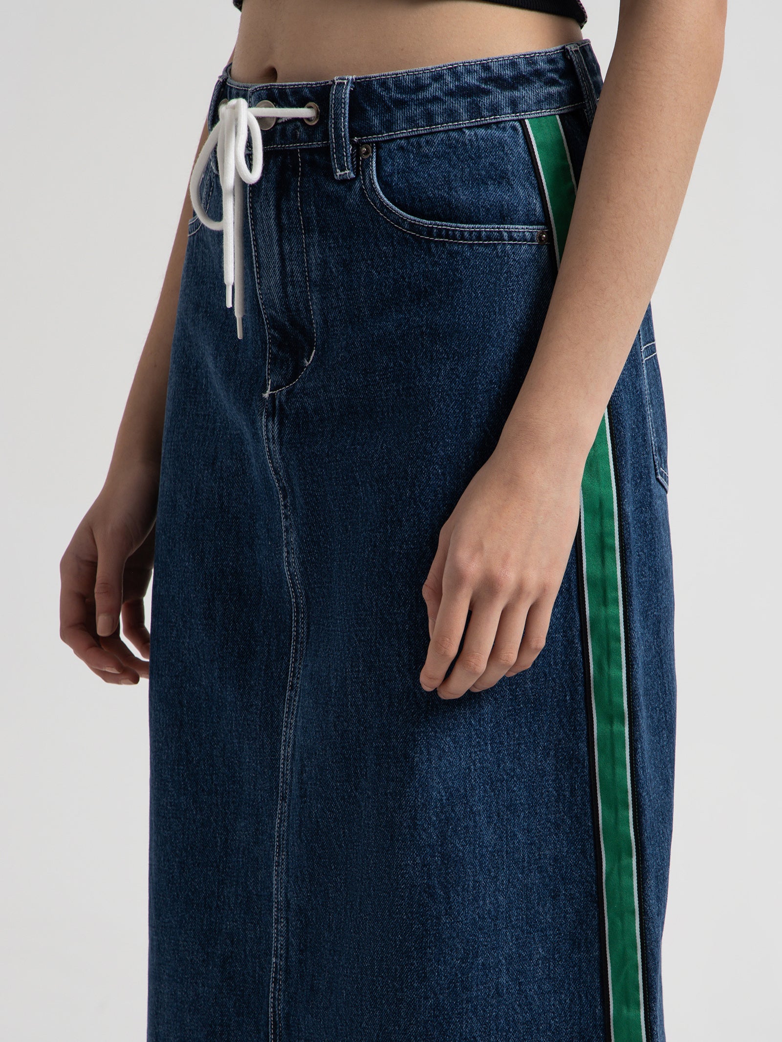 Trasher Maxi Skirt in Worship Blue