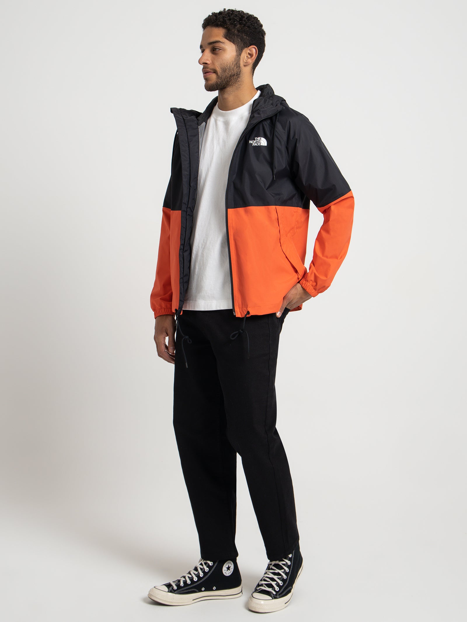 Antora Rain Jacket in Black & Orange