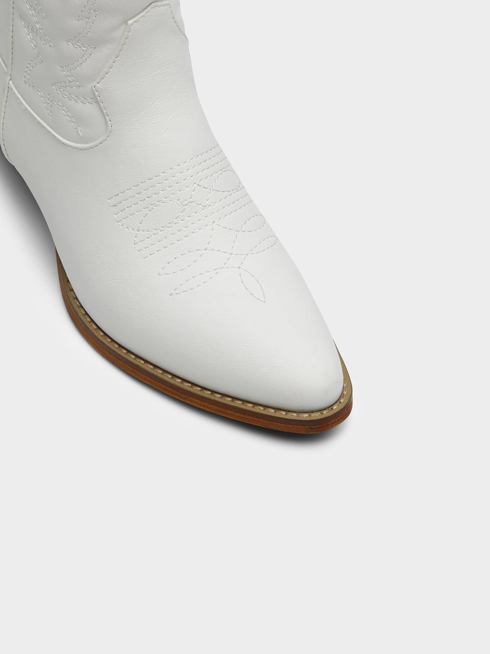 Wilder Cowboy Ankle Boots in White