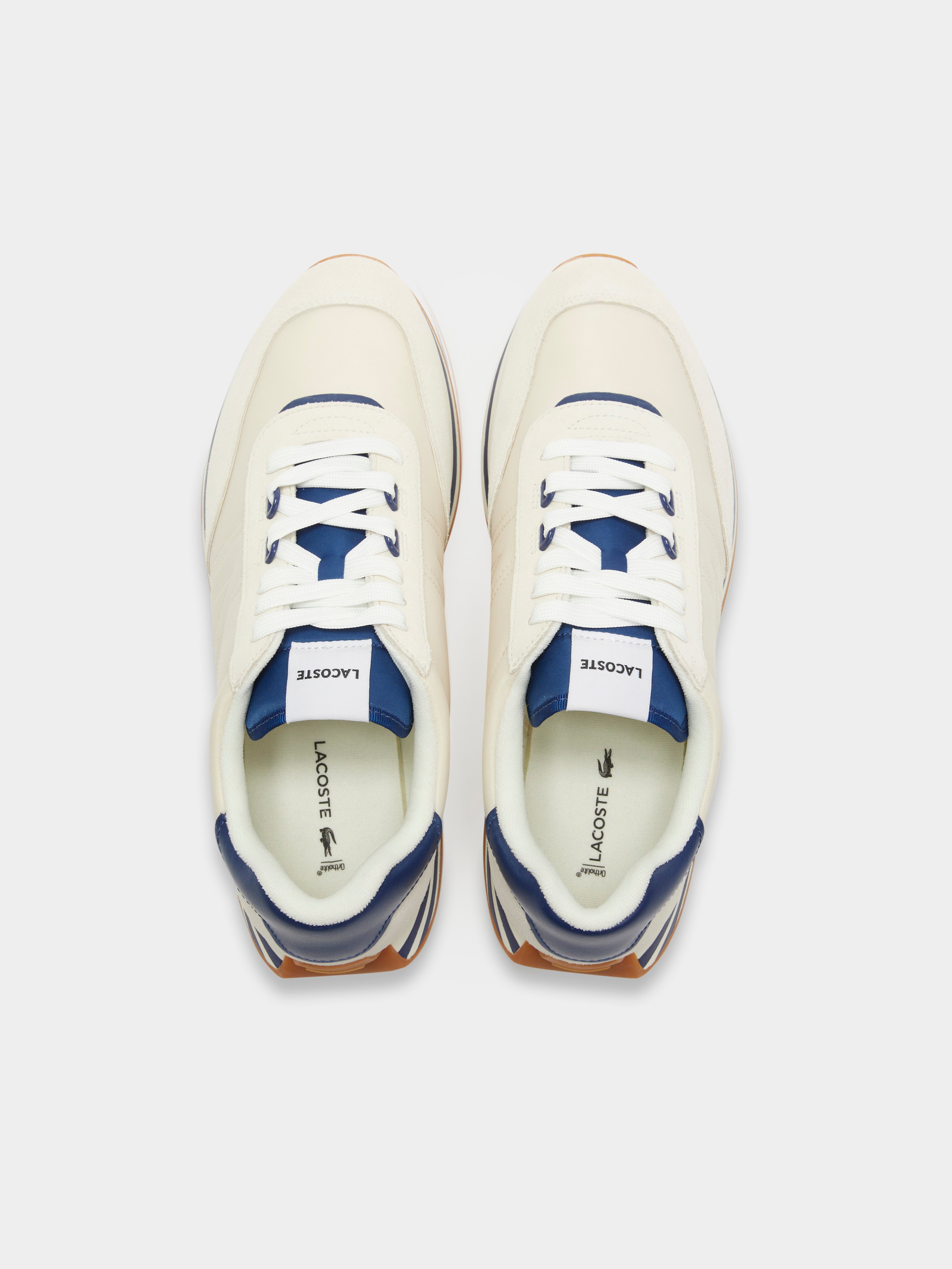 Mens L-Spin Sneakers in White & Navy