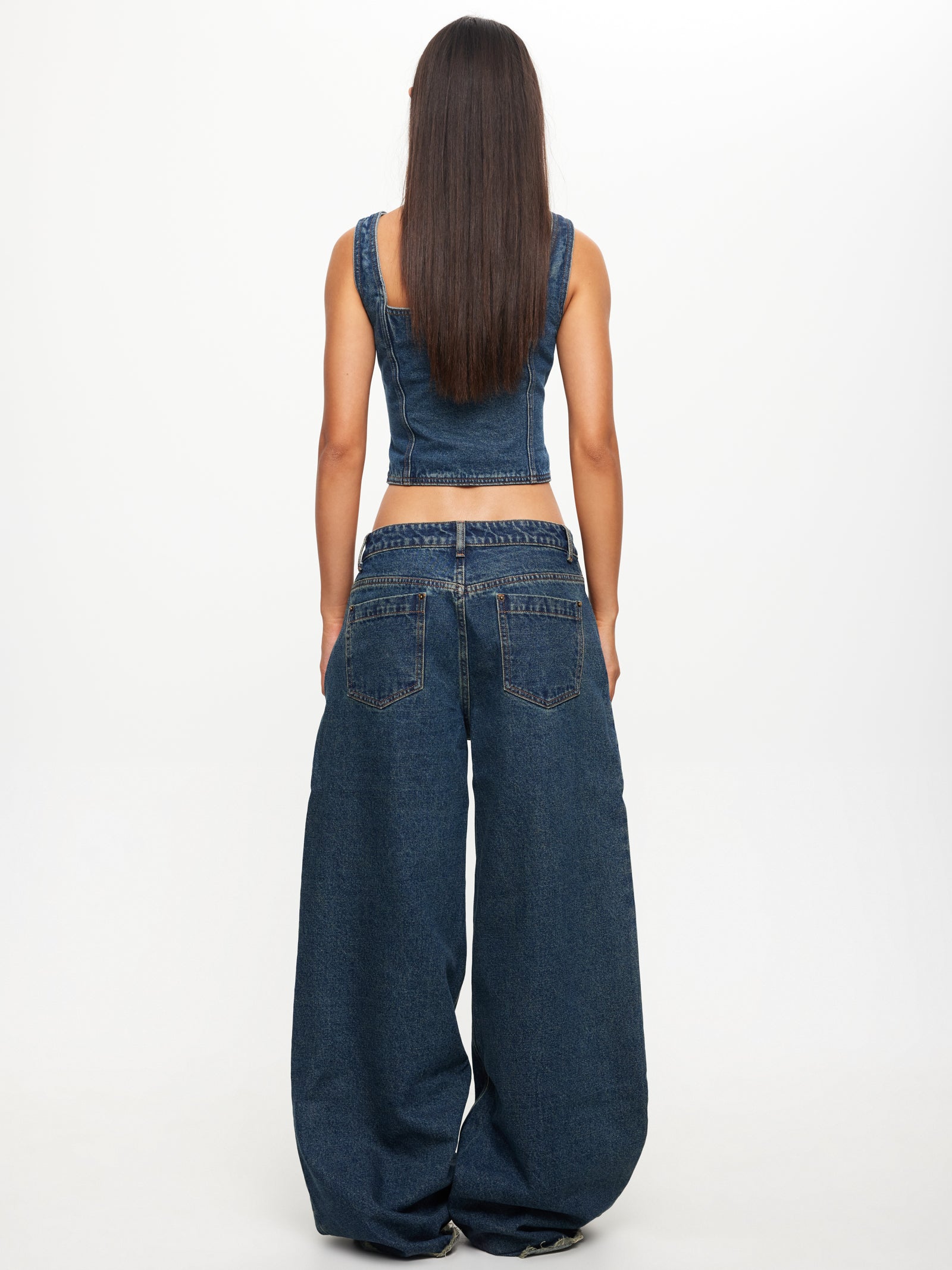 Eivissa Baggy Jeans in Denim Blue