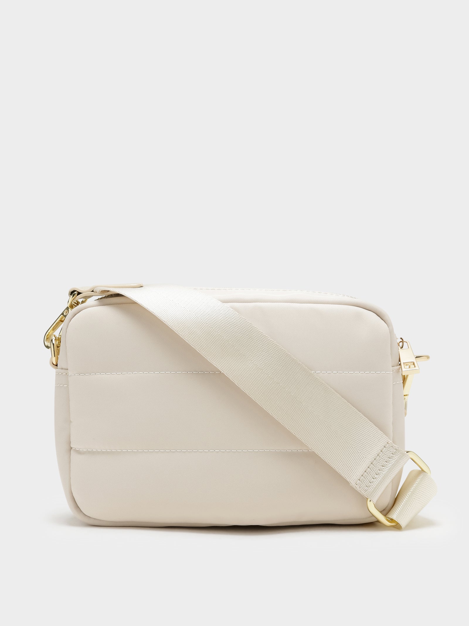 Flo Quilted Camera Bag in Bisque & Gold