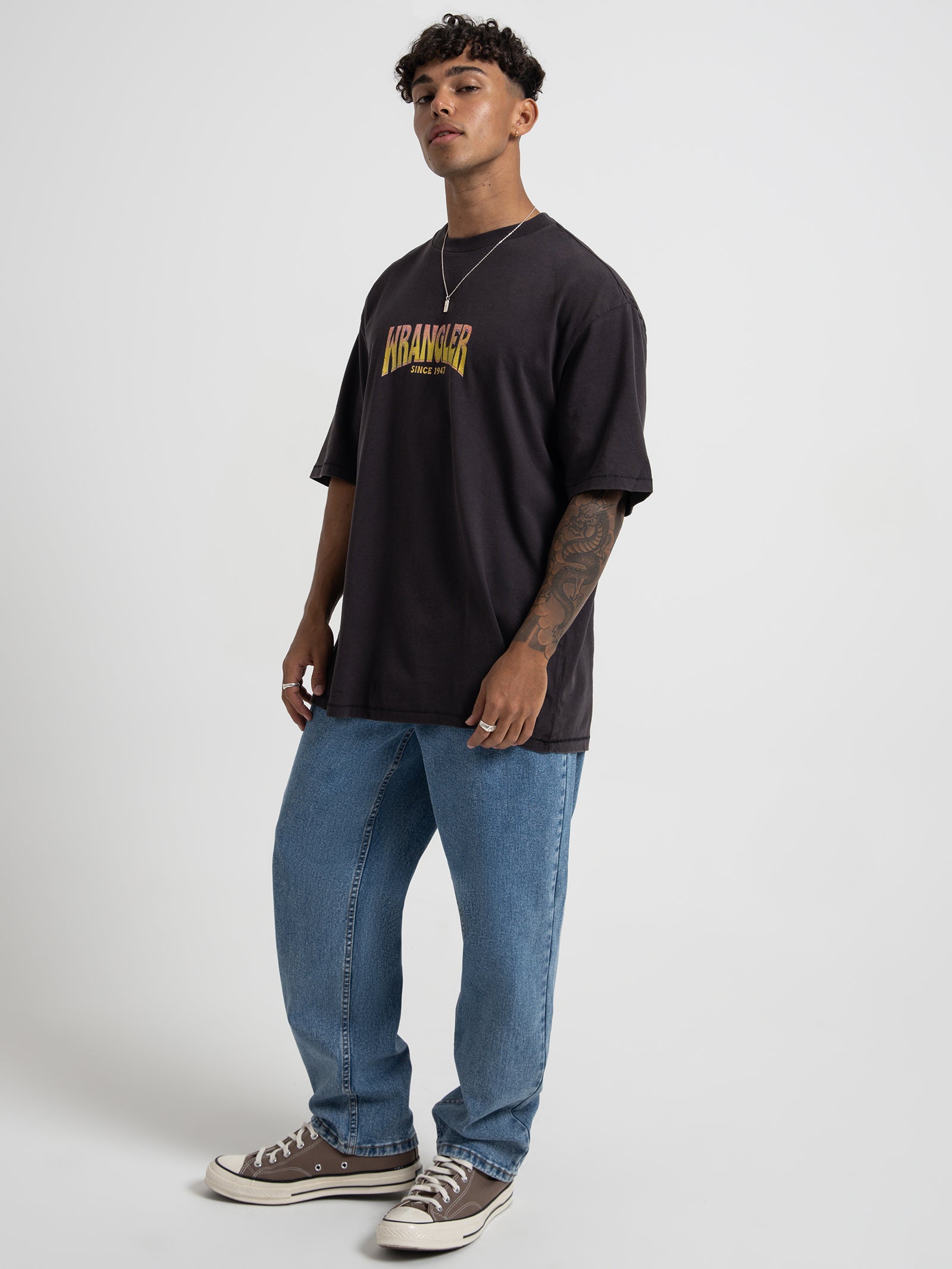 Rituals Baggy T-Shirt in Worn Black