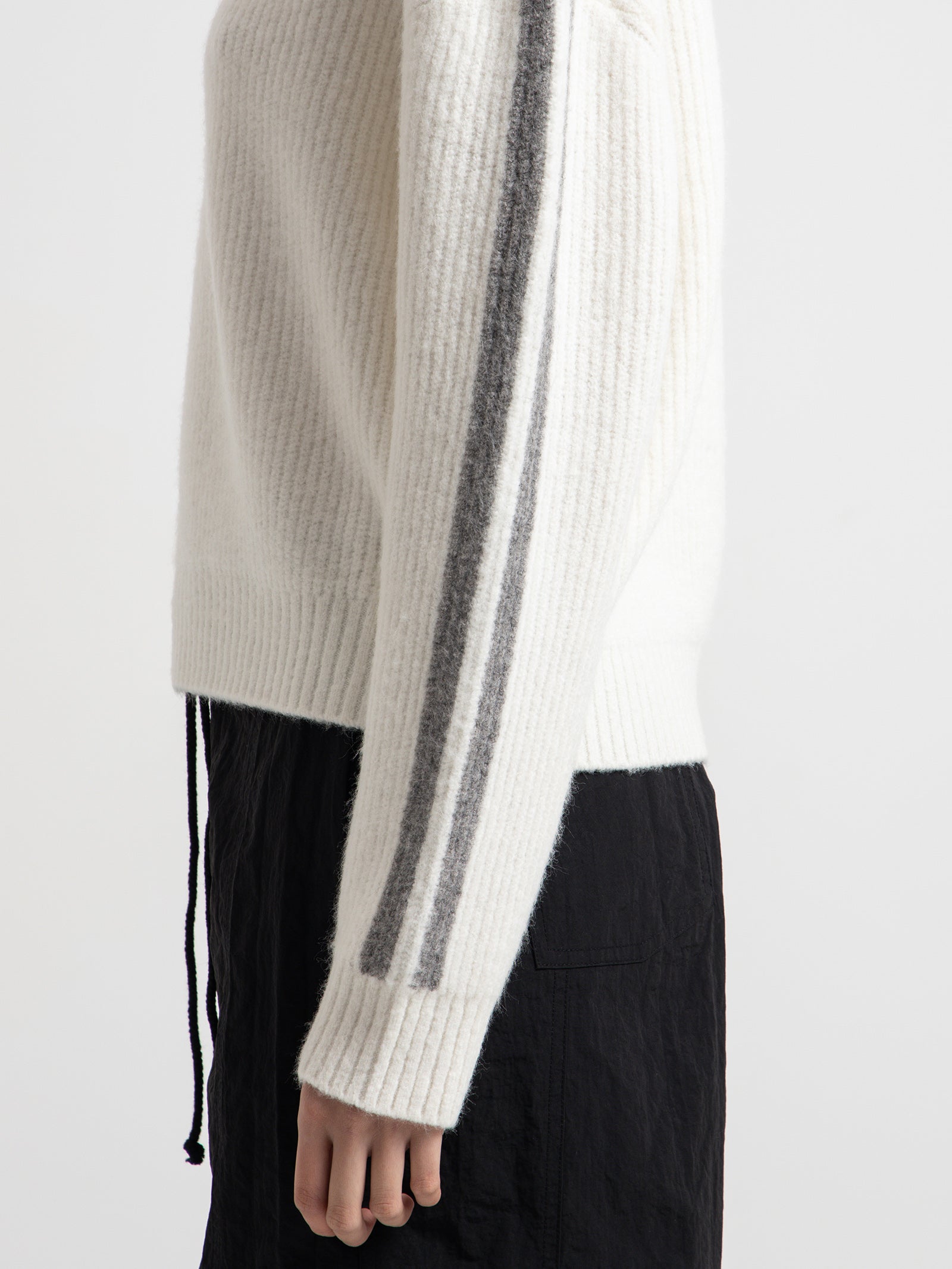 Remi Stripe Jumper in Cream Grey